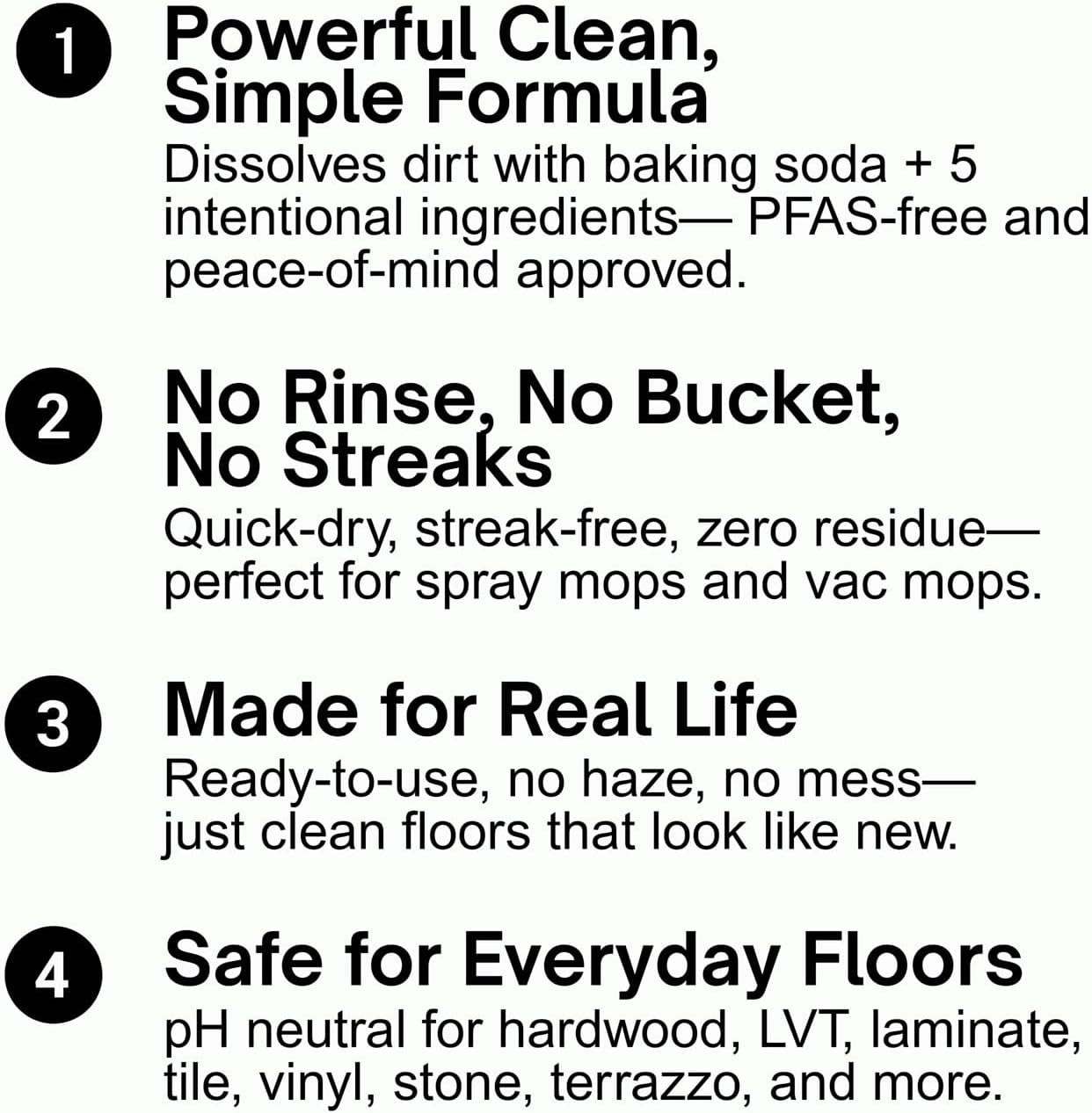 Quick Shine Floor Cleaner 64 Oz 4 Pack No Rinse Hardwood Vinyl Tile Cleaner