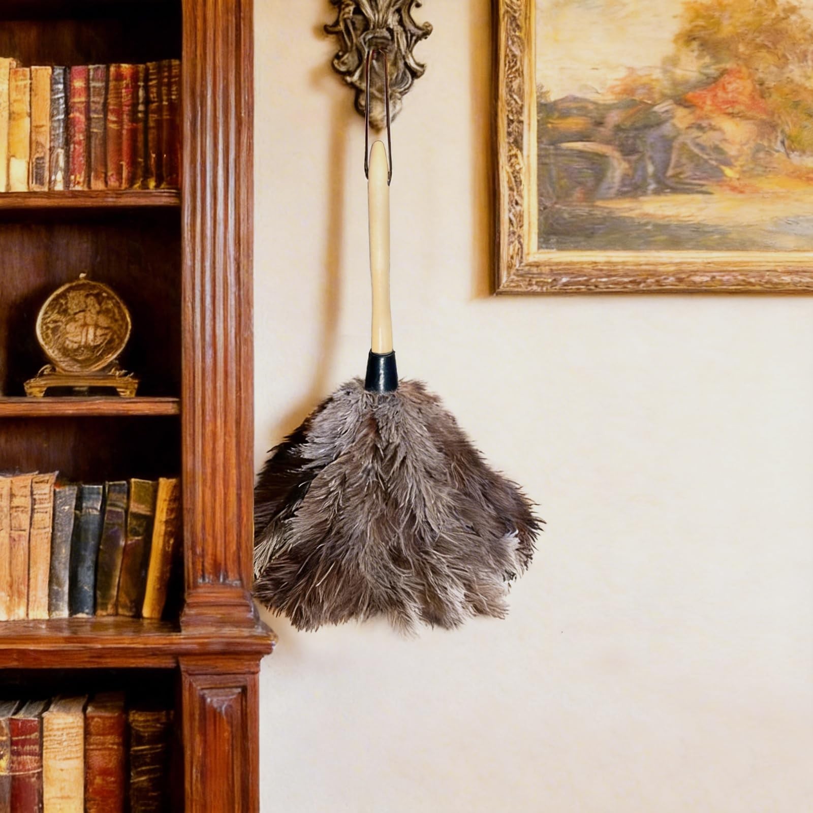 NCEDN Genuine Ostrich Feather Duster 15 inches – Soft Dense Real Feathers, Wo…