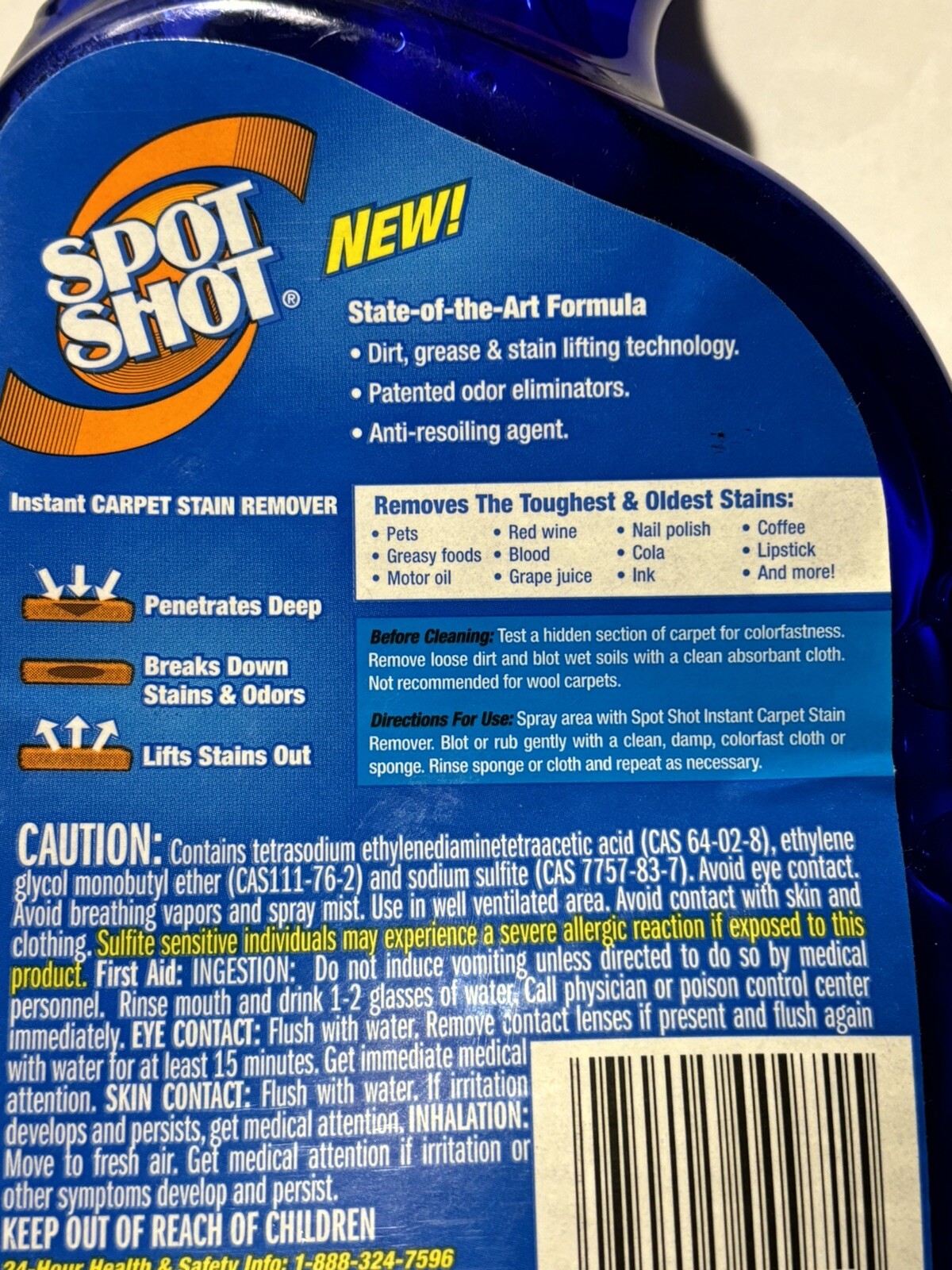 Spot Shot INSTANT CARPET STAIN & ODOR ELIMINATOR 22 fl oz Discontinued 95% Full