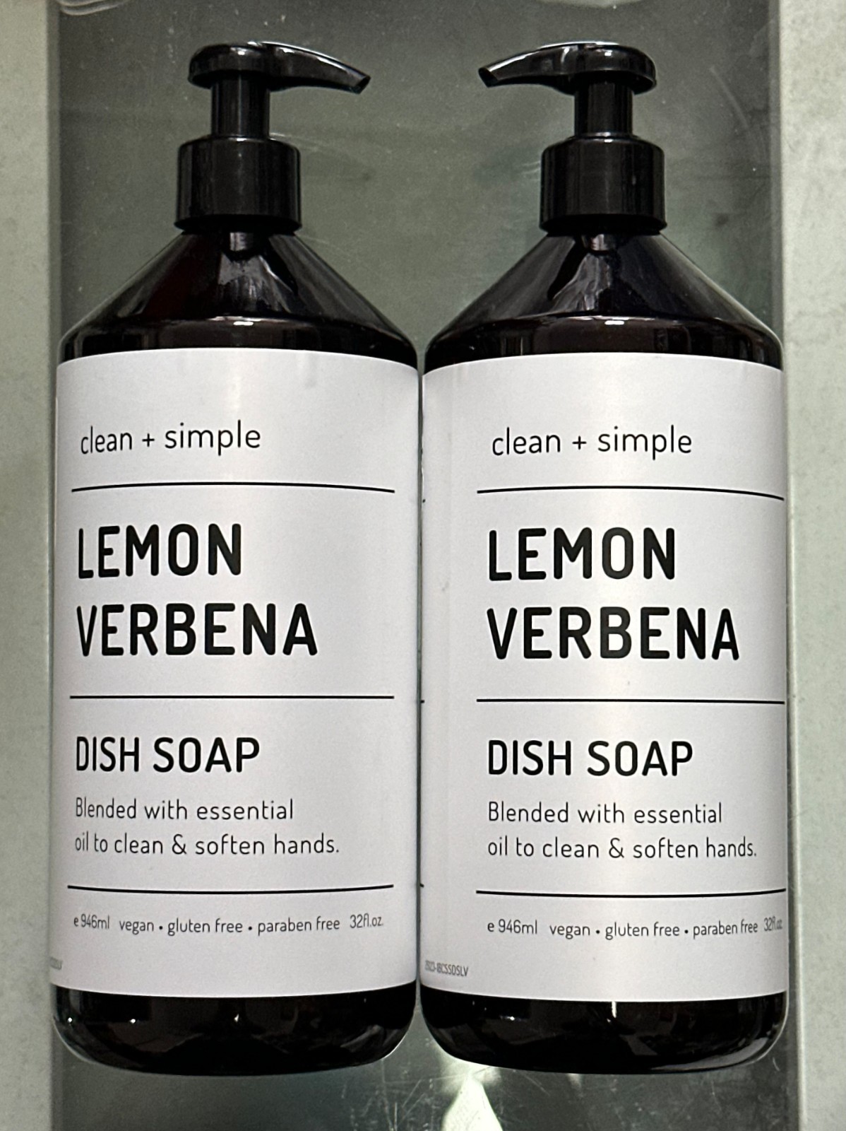 (2-Pk) CLEAN + SIMPLE ~ LEMON VERBENA Essential Oil Hand Softening DISH SOAP