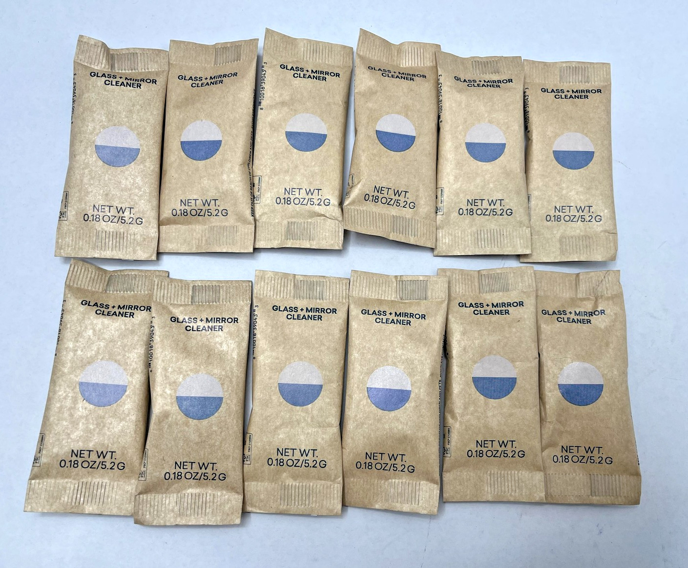 Blueland 12pk Glass + Mirror Cleaner Tablets Blue Refill Packets Eco USA