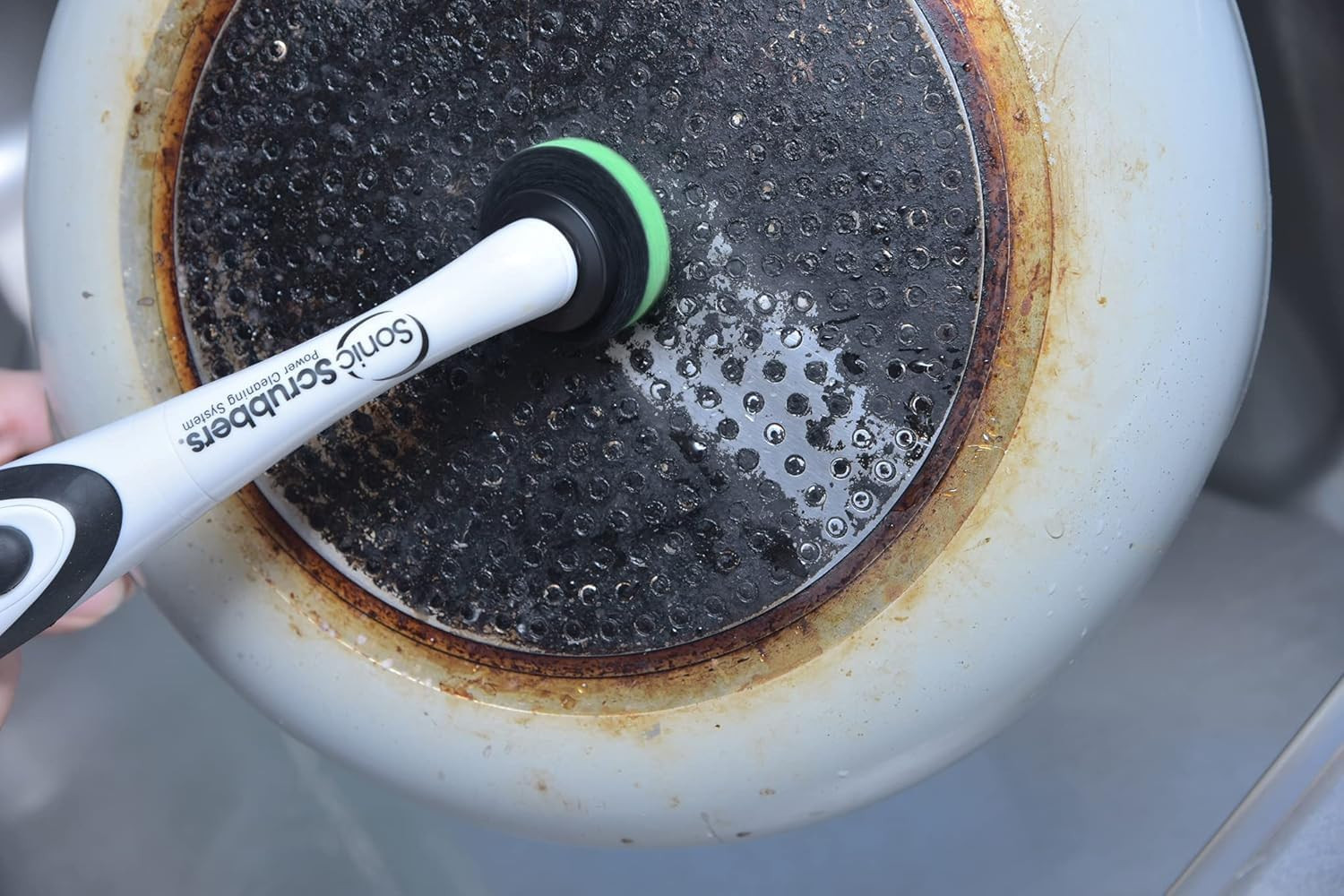 Sonic Scrubber – Super Electric Cleaning Brush | 3 Heads & 4 Multi-Firm Pads to