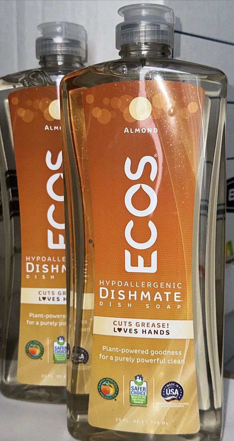 ECOS 25-oz. x 2- ALMOND HYPOALLERGENIC DISHMATE