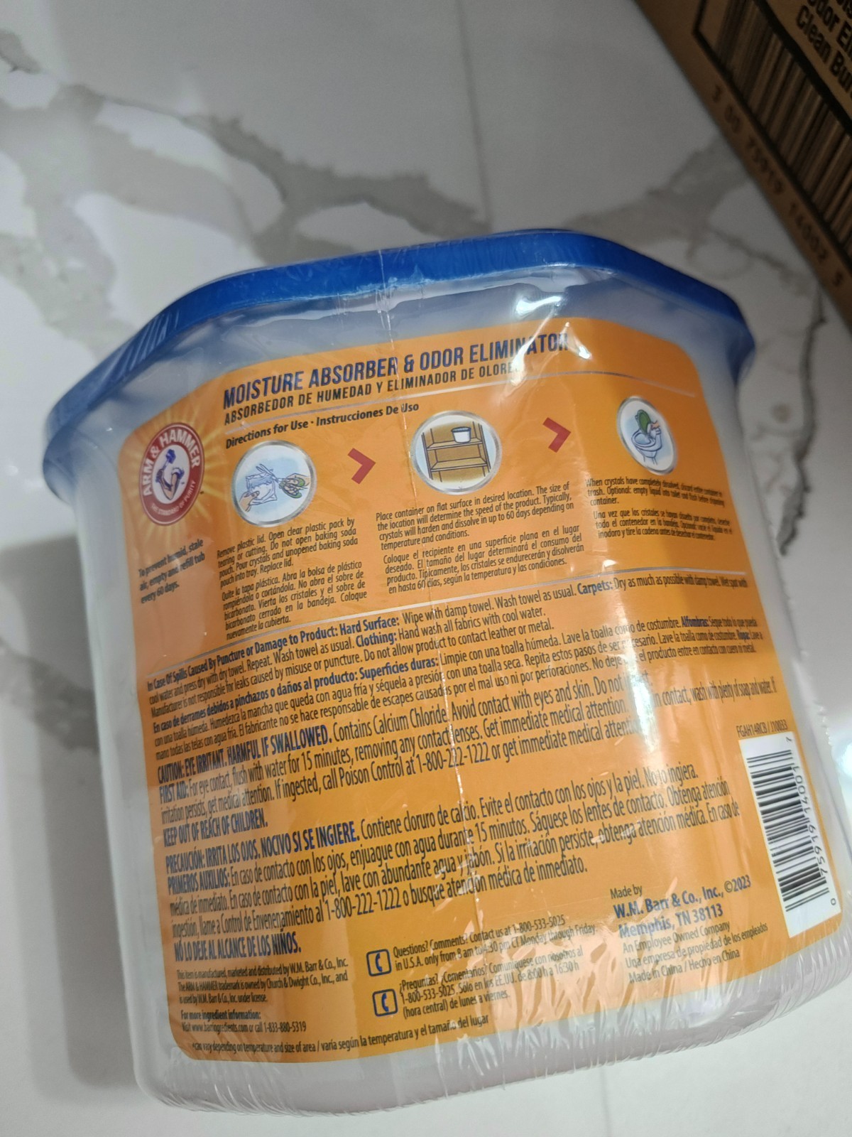 Arm & Hammer Moisture Absorber Odor Eliminator 14 oz Tub x 3 Baking Soda Clean