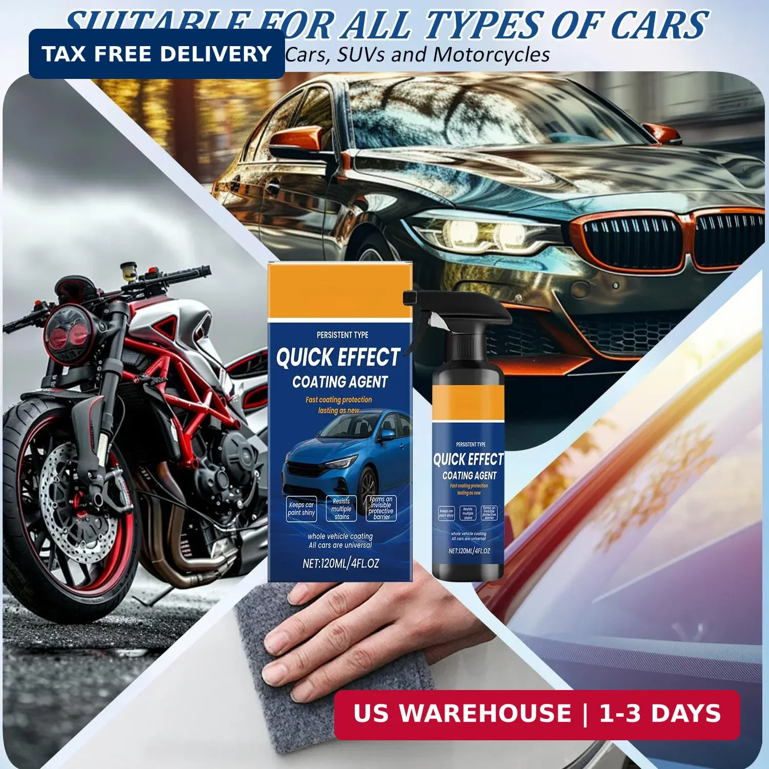 2Pcs Advanced Car Quick-Acting Coating Agent Spray, Quick Effect Coating Agent f