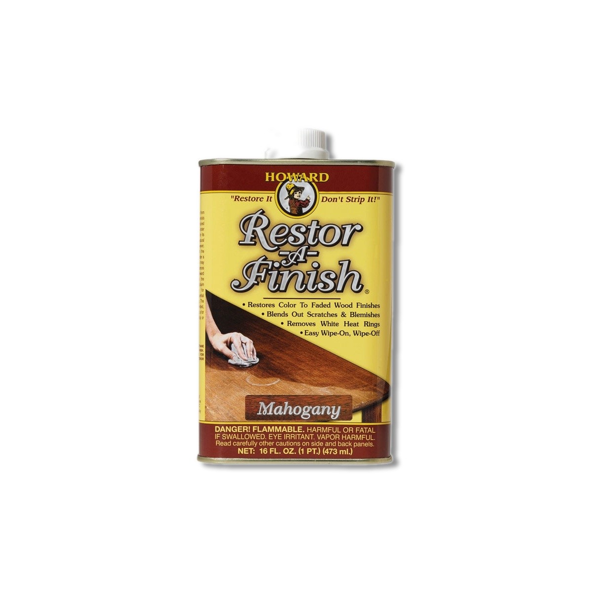 Howard Restor-A-Finish Semi-Transparent Mahogany Wood Restorer 1 pt RF5016