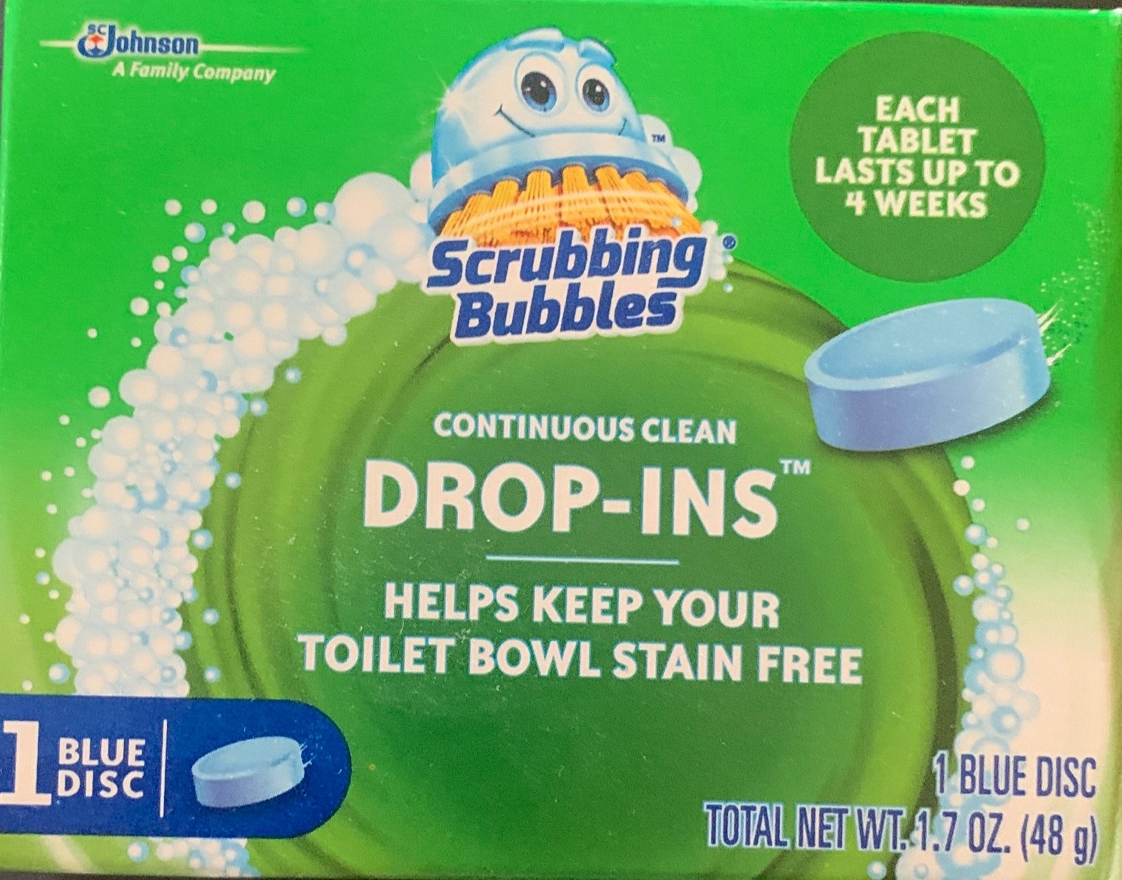 Scrubbing Bubbles Toilet Cleaning Drop-Ins Tablet – 1.7 Oz New Sealed. Lot of 3.