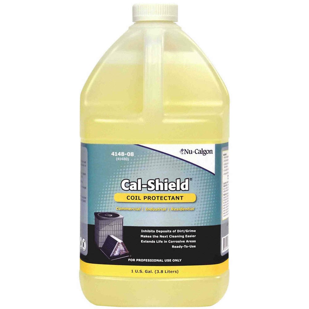 NU-CALGON 4148-08 Coil Protectant, 1 gal, Bottle, White 809N13