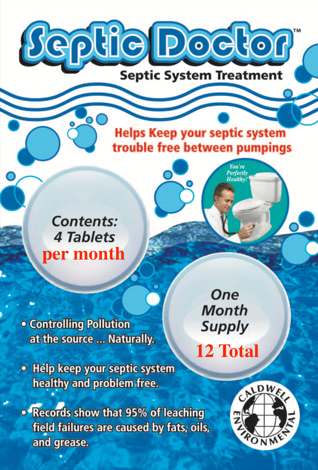Septic Doctor (Caldwell Environmental) Septic System Treatment -ORIGINAL FORMULA