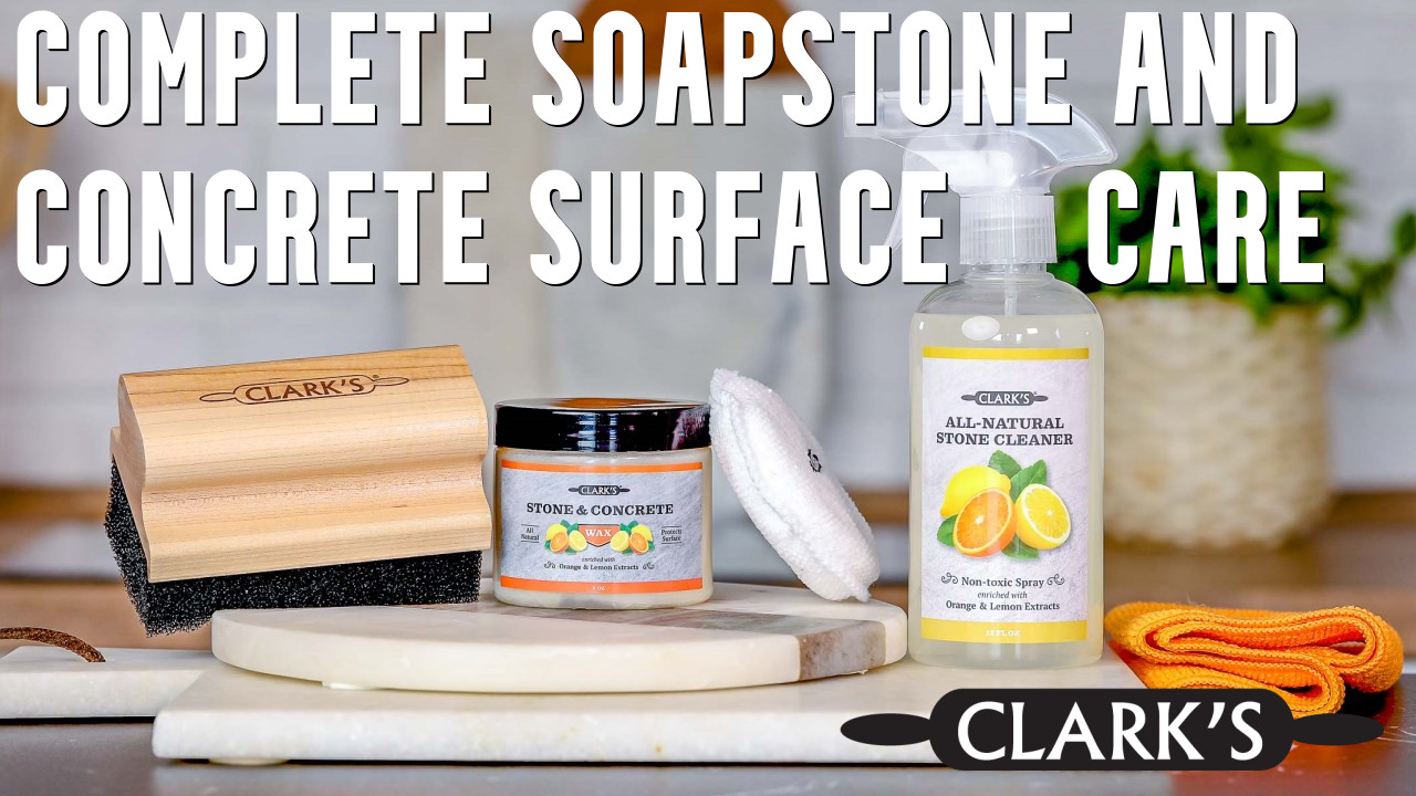 Natural Stone Cleaner & Wax Care Kit – Soapstone, Slate, Concrete, 6oz Spray, Ap