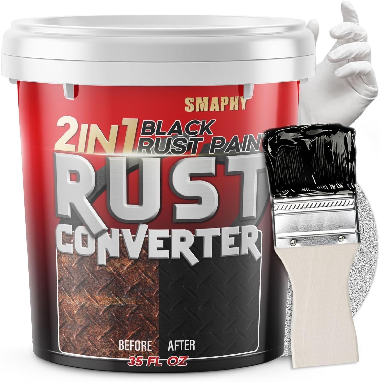 2 in 1 Rust Converter Primer 35oz Stops Rust Heat Resistant Coating Paint
