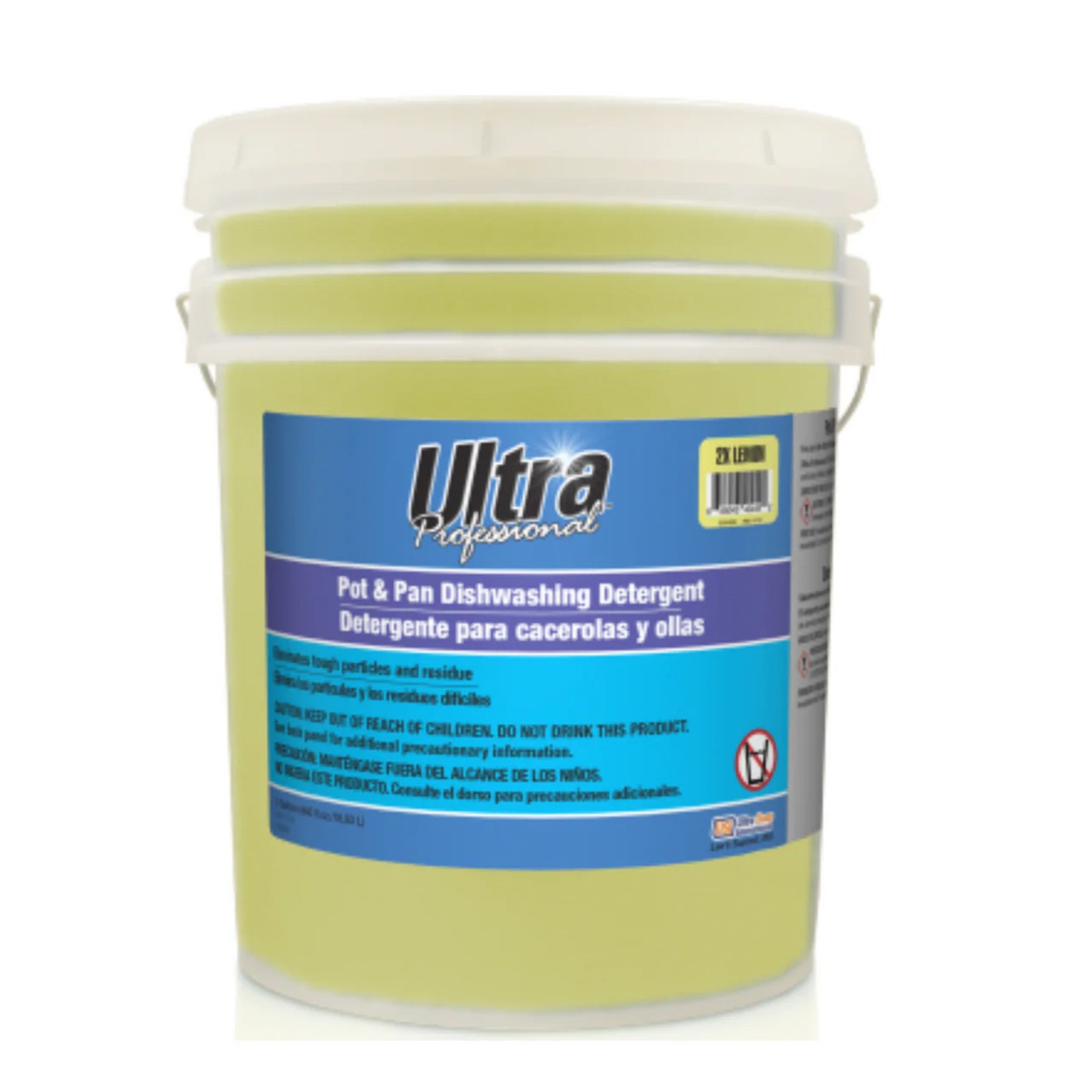 Ultra Professional™ 5 Gal Pots & Pans Dishwashing Detergent Lemon Scent, Yellow