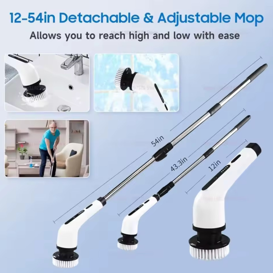 UltraScrub 9-in-1 Waterproof Electric Cordless Spin Scrubber Cleaning Brush