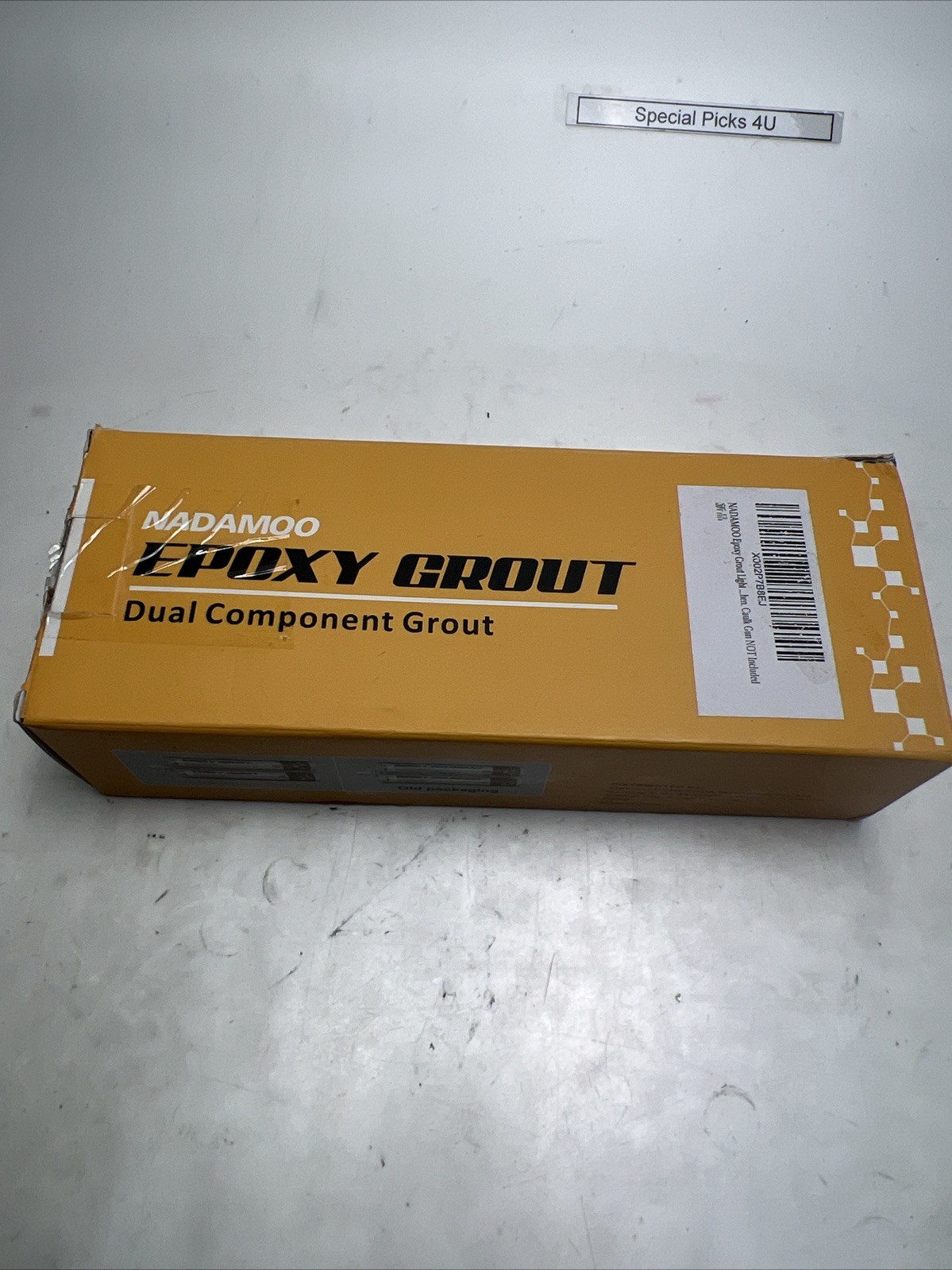 NADAMOO Epoxy Grout Glittering Gold, Dual Tubes Waterproof Tile Grout 19oz Gray