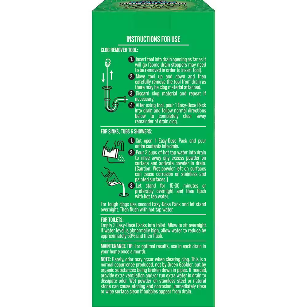 Drain and Toilet Clog Opening Packs with Tool Drain Cleaner (3-Count)