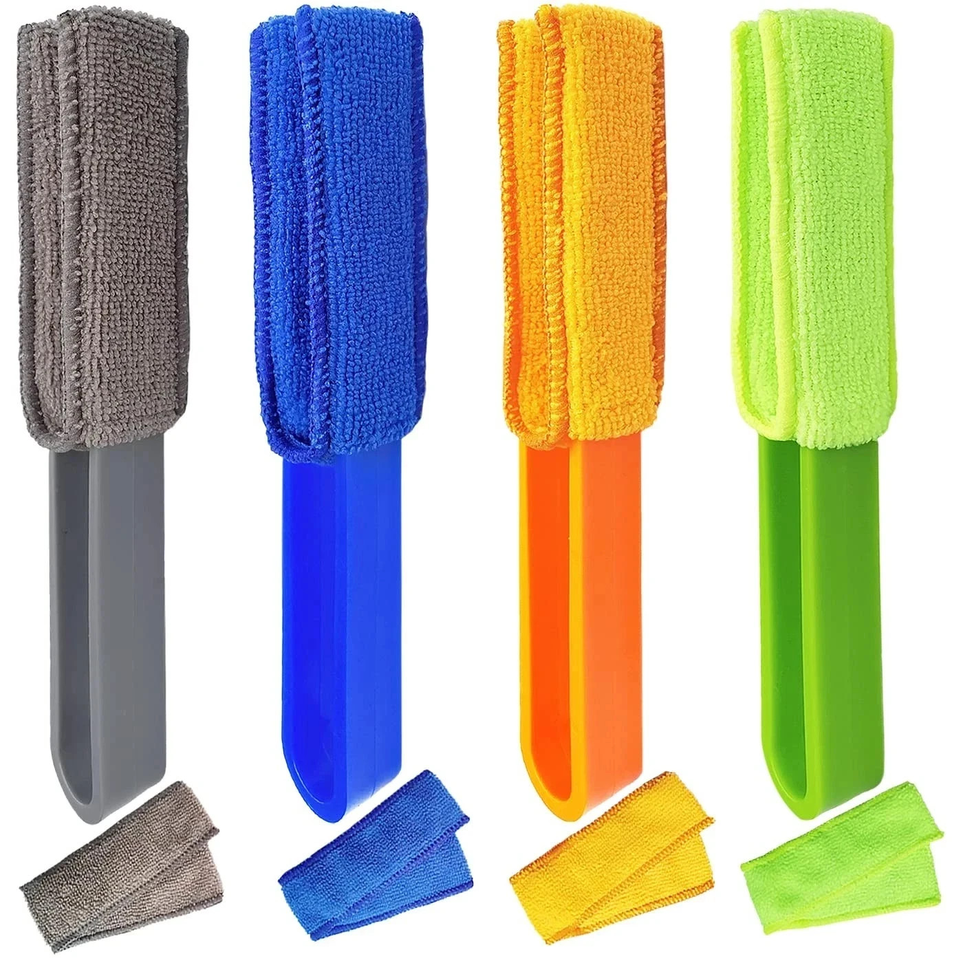 4 Pack Blinds Duster – Window Cleaner with 4 Microfiber Sleeves Cleaning Tools