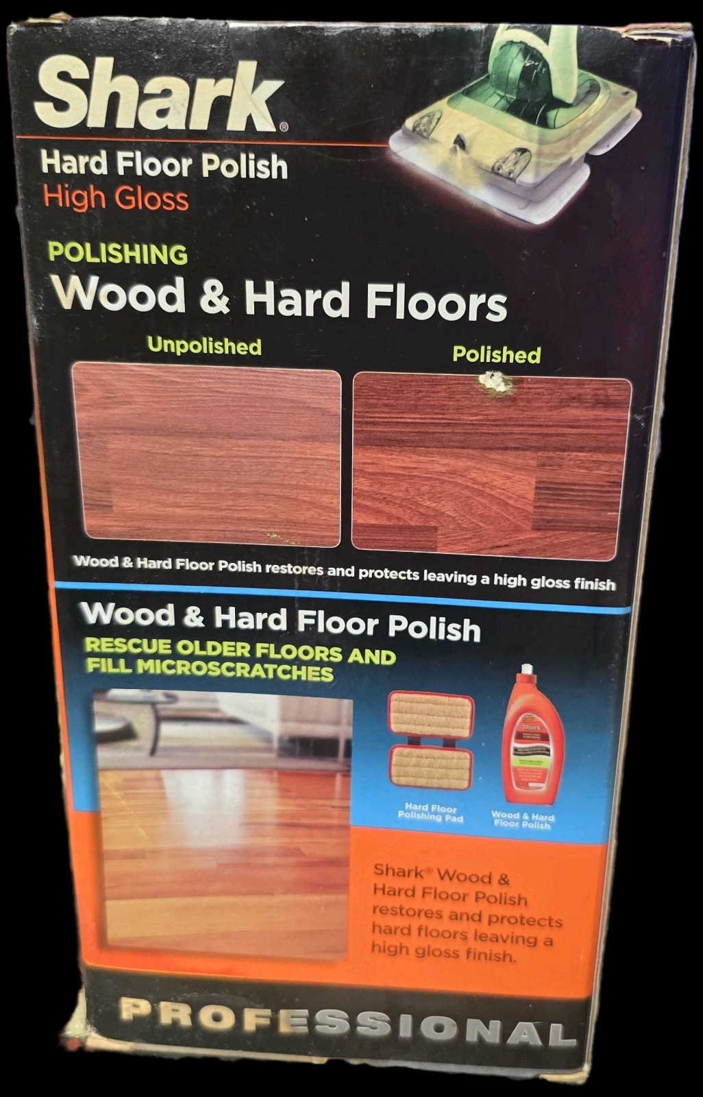 SHARK Wood & Hard Floor Cleaner Wood Floor Polish 28 oz. Discontinued NEW SEALED