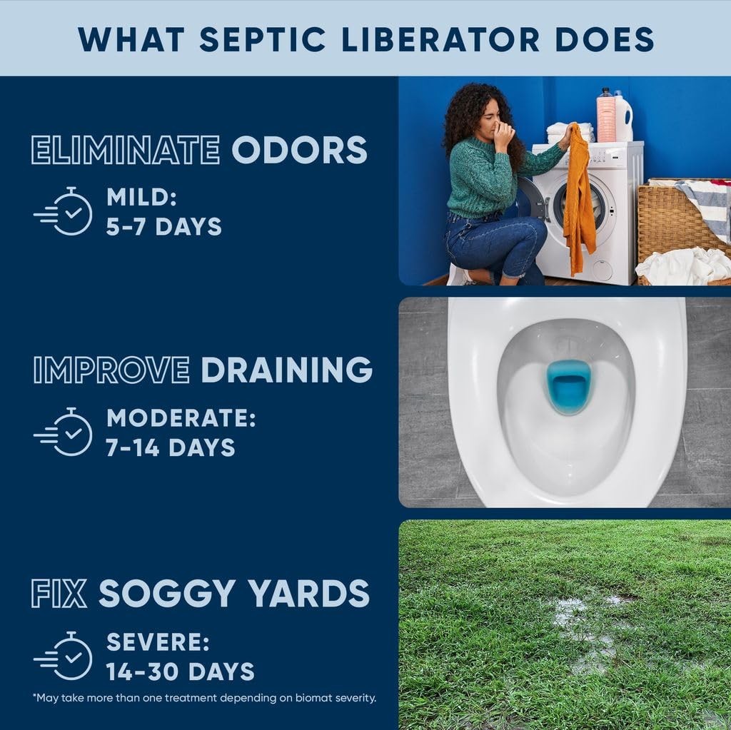 Septic Tank Shock Treatment | Bio Enzyme Septic Safe |Clears Leach Drain Fie…
