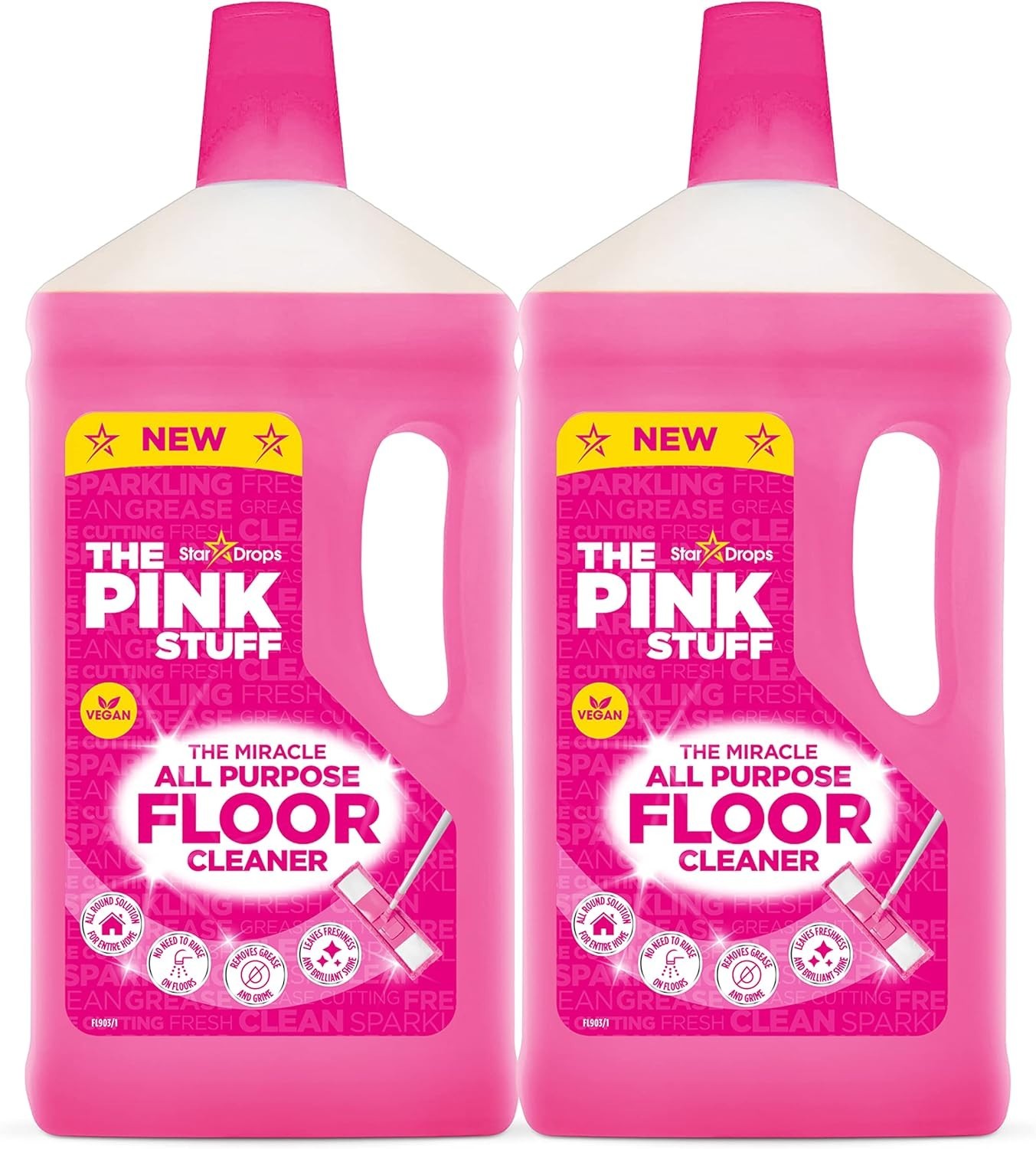 The Pink Stuff – The Miracle All Purpose Floor Cleaner – (Pack of 2) 67.6 Fl OZ