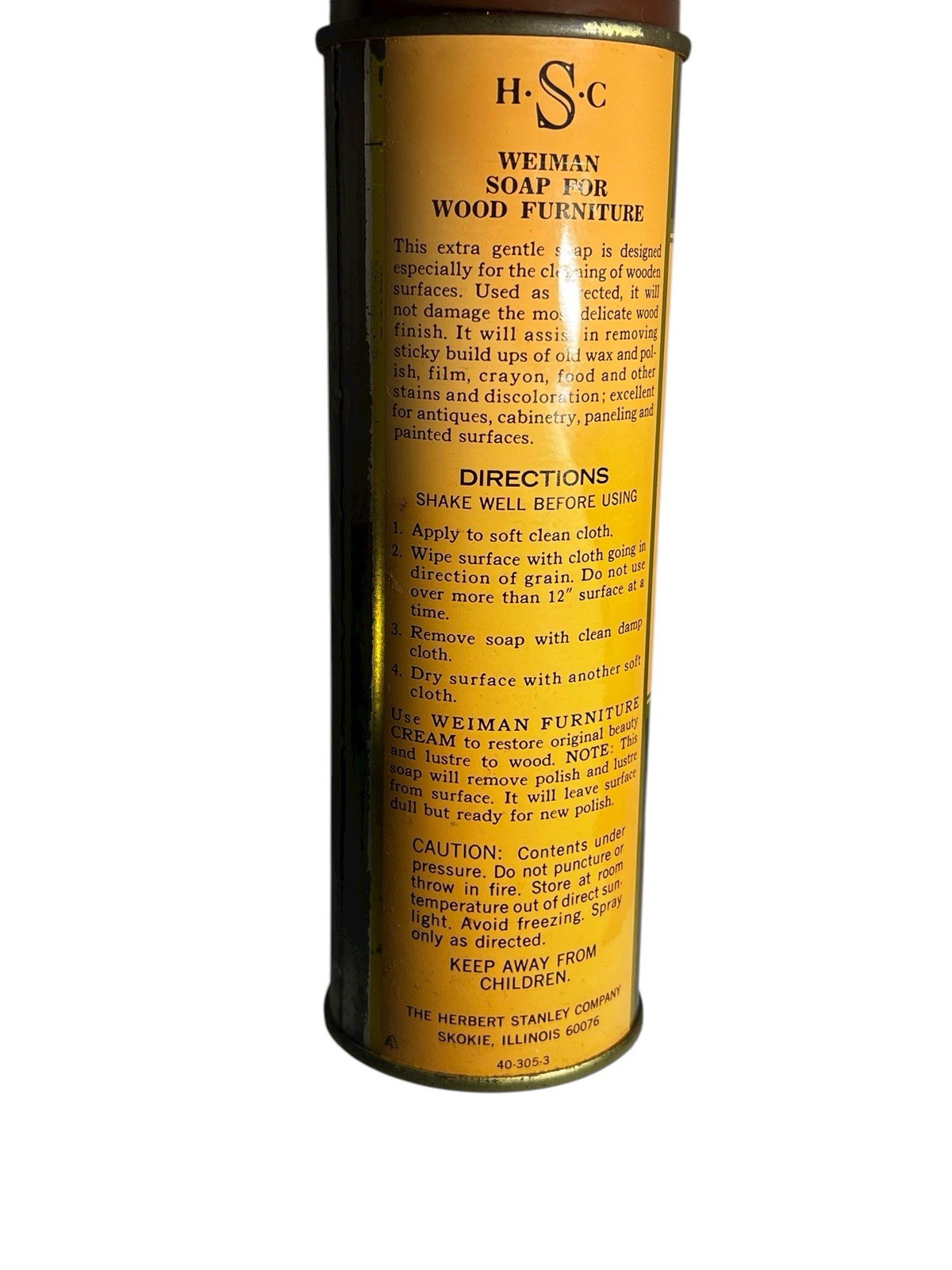 WEIMAN Wood Furniture Soap with Flaxseed Oil 14 Oz Spray Can Discontinued 75%+