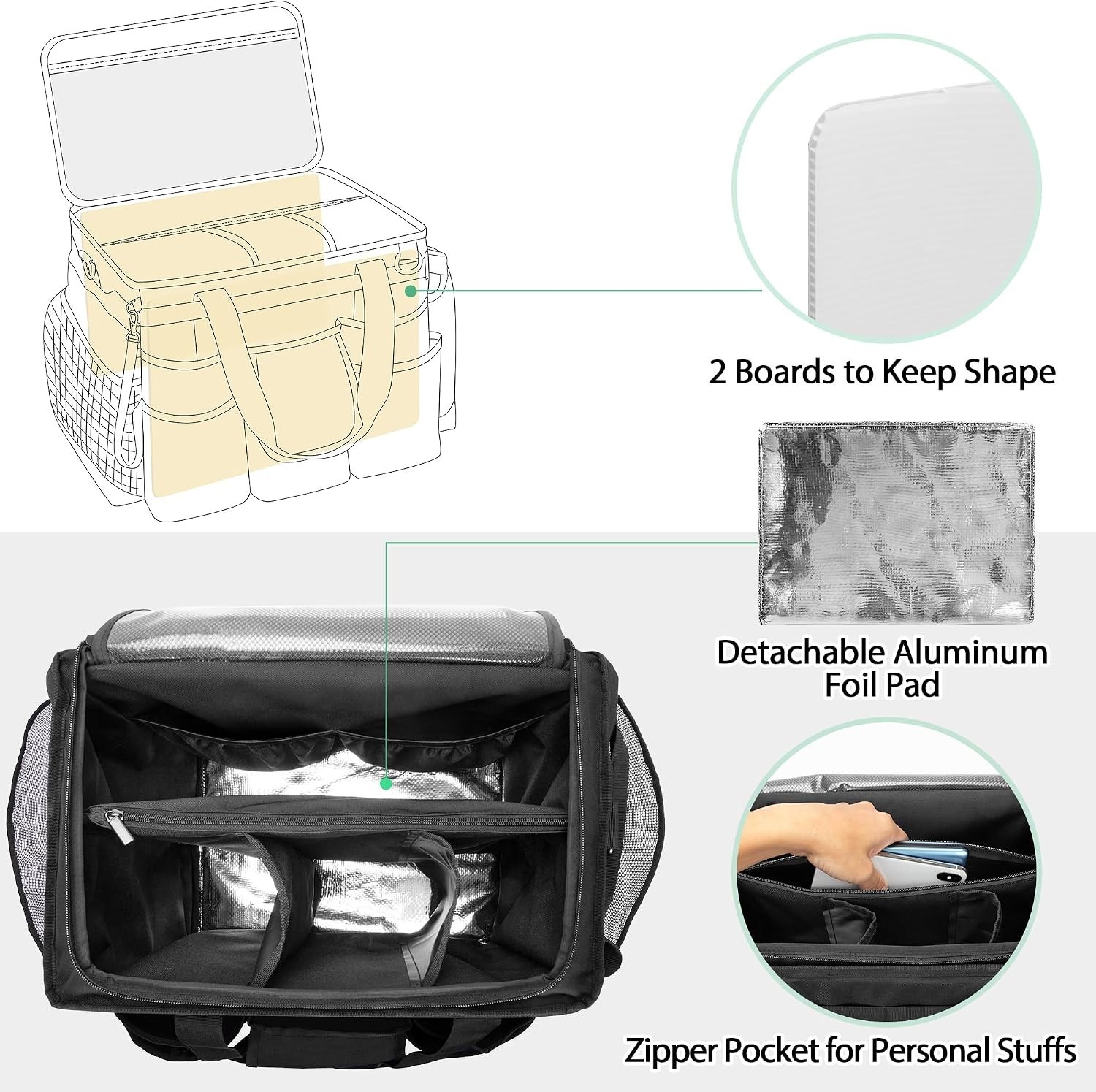 Portable Cleaning Supplies Organizer: Black Rolling Caddy with Adjustable Height