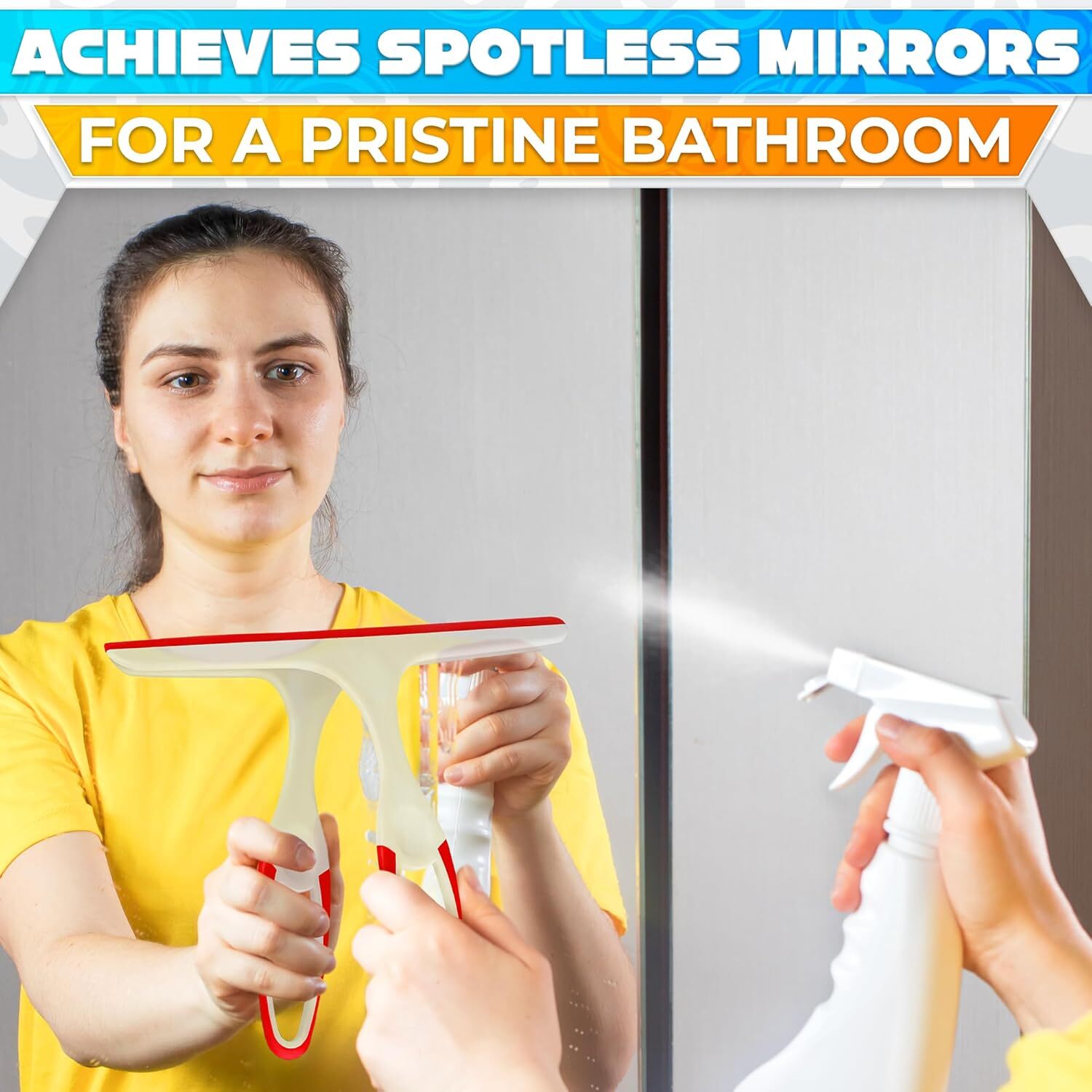 Window Cleaning Shower Glass Squeegee 9.5Inch Small Squeegee for Shower Glass
