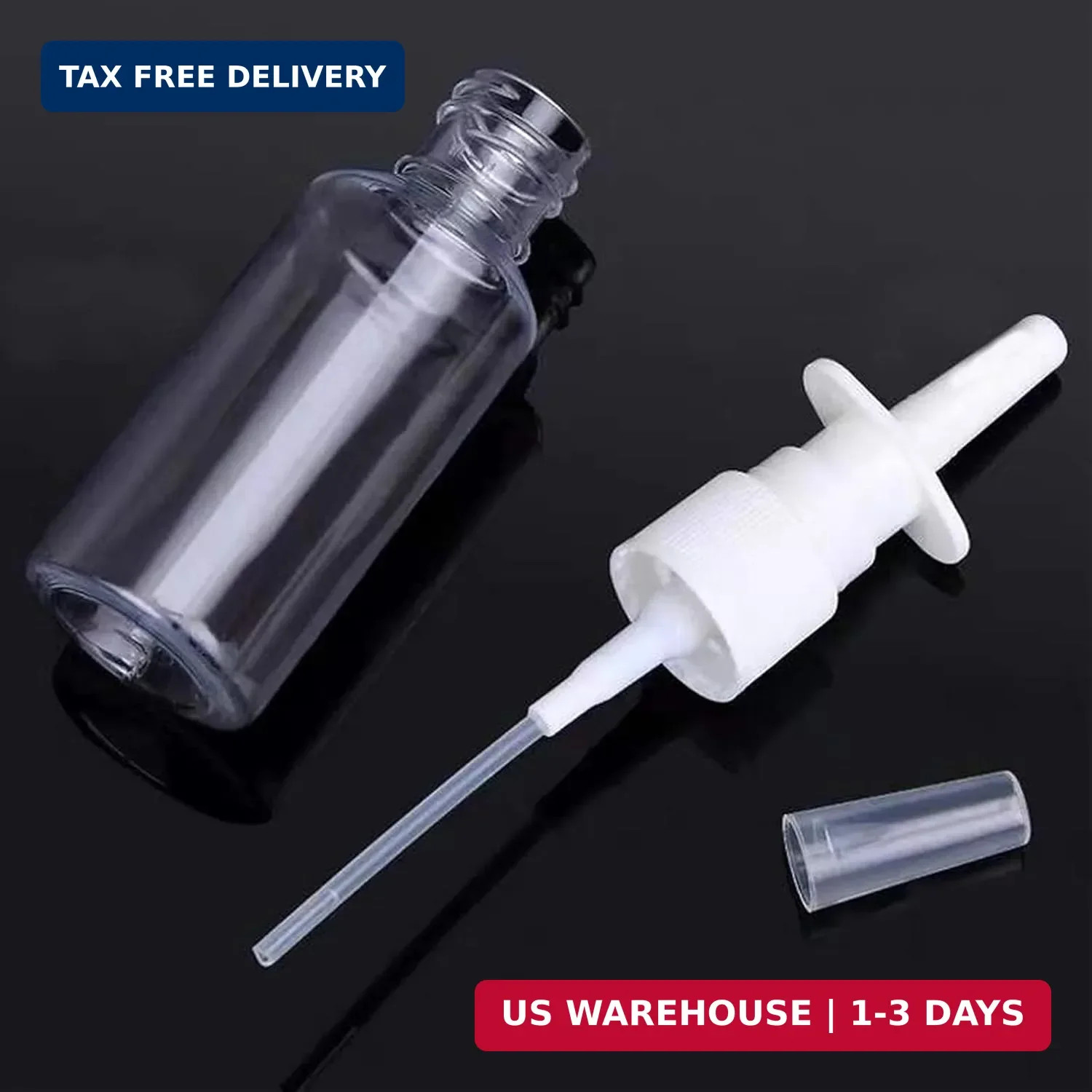 3Pcs 10ml Empty Nasal Spray Bottle Refillable Mist Saline Essential Oil Use