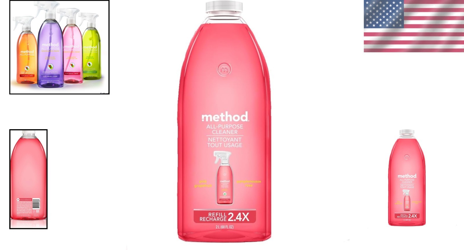 Method All-Purpose Cleaner Refill – 68 Fl Oz with Invigorating Grapefruit Scent