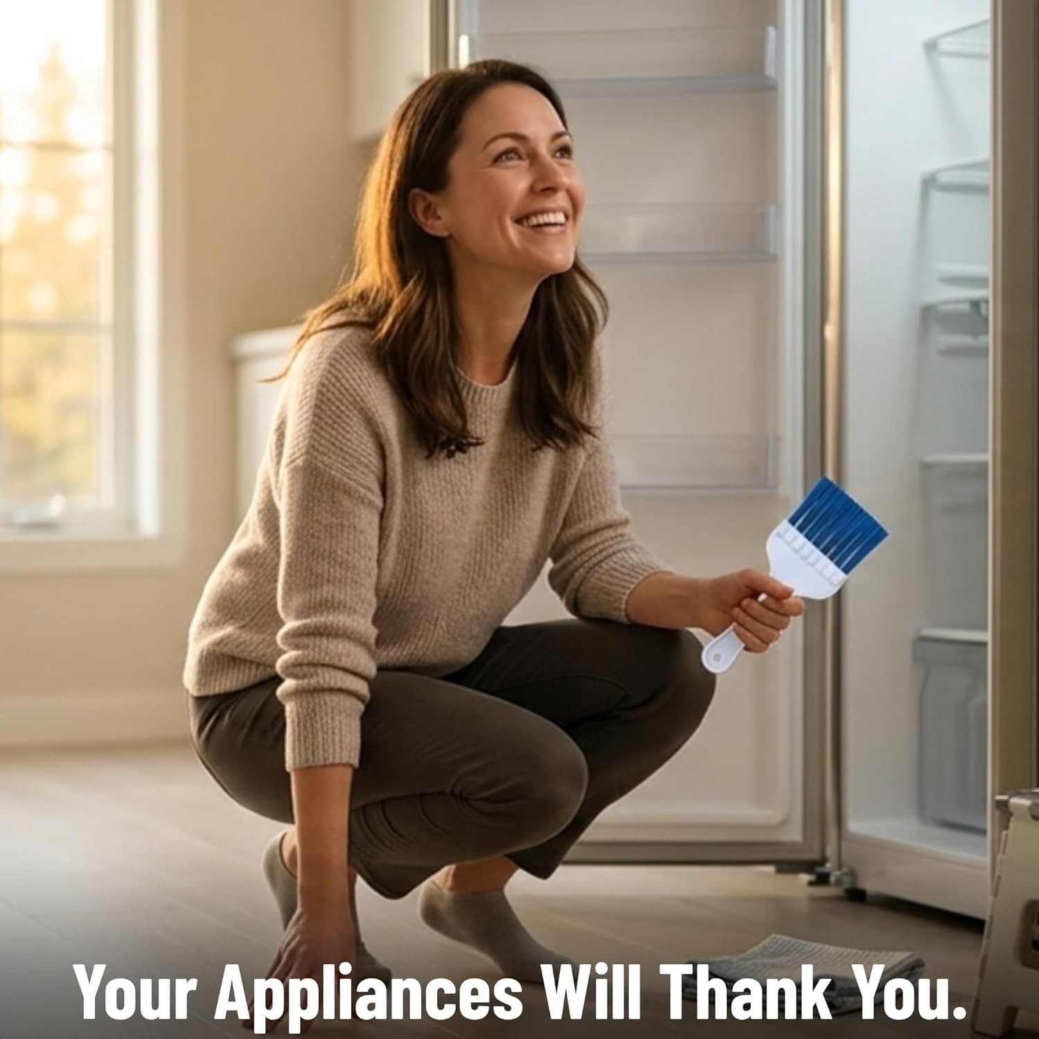 Long Bristle HVAC Coil Cleaning Brush – Efficient AC & Refrigerator Cleaner