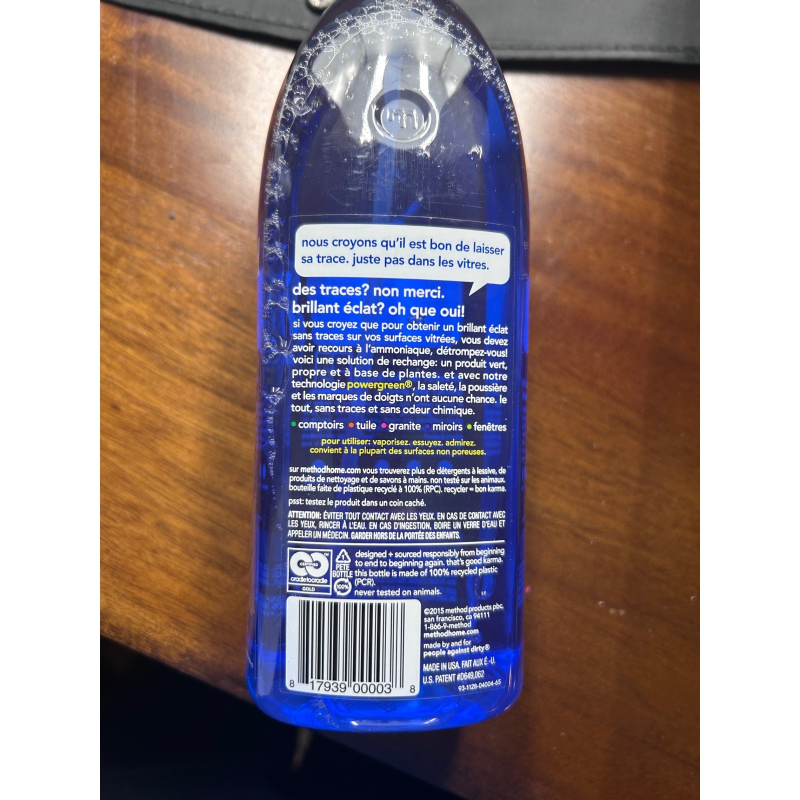 Method Glass + Surface Cleaner Naturally Derived Mint Scent 28oz 828ml Bottle