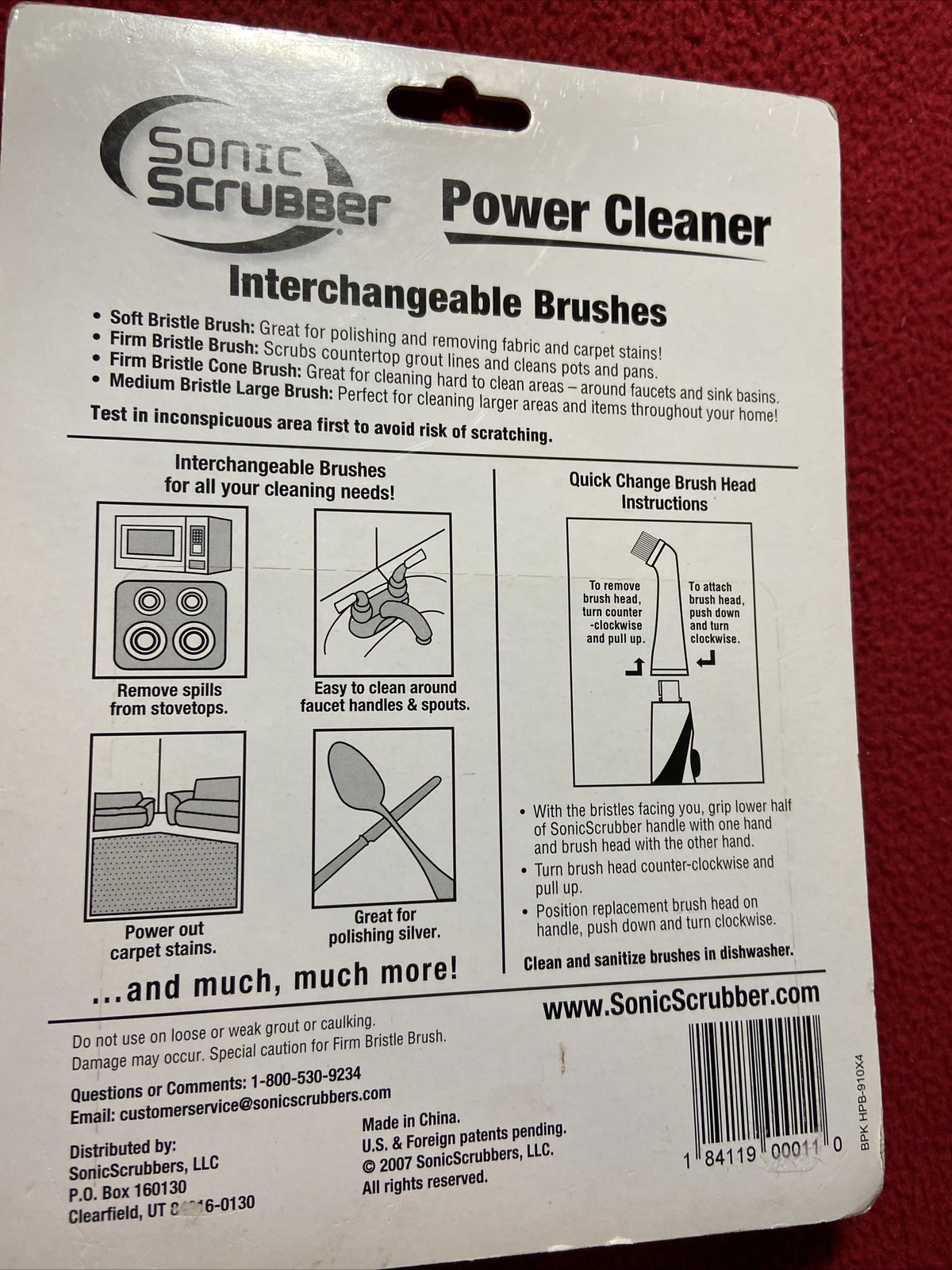 NEW Sonic Scrubber Power Cleaner Brush Heads Kitchen Cleaning Tool