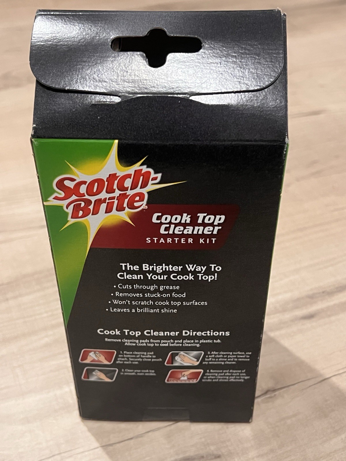 3M Scotch Brite Glass Cook Top Cleaner Starter Kit (1 Handle & 6 pads) New