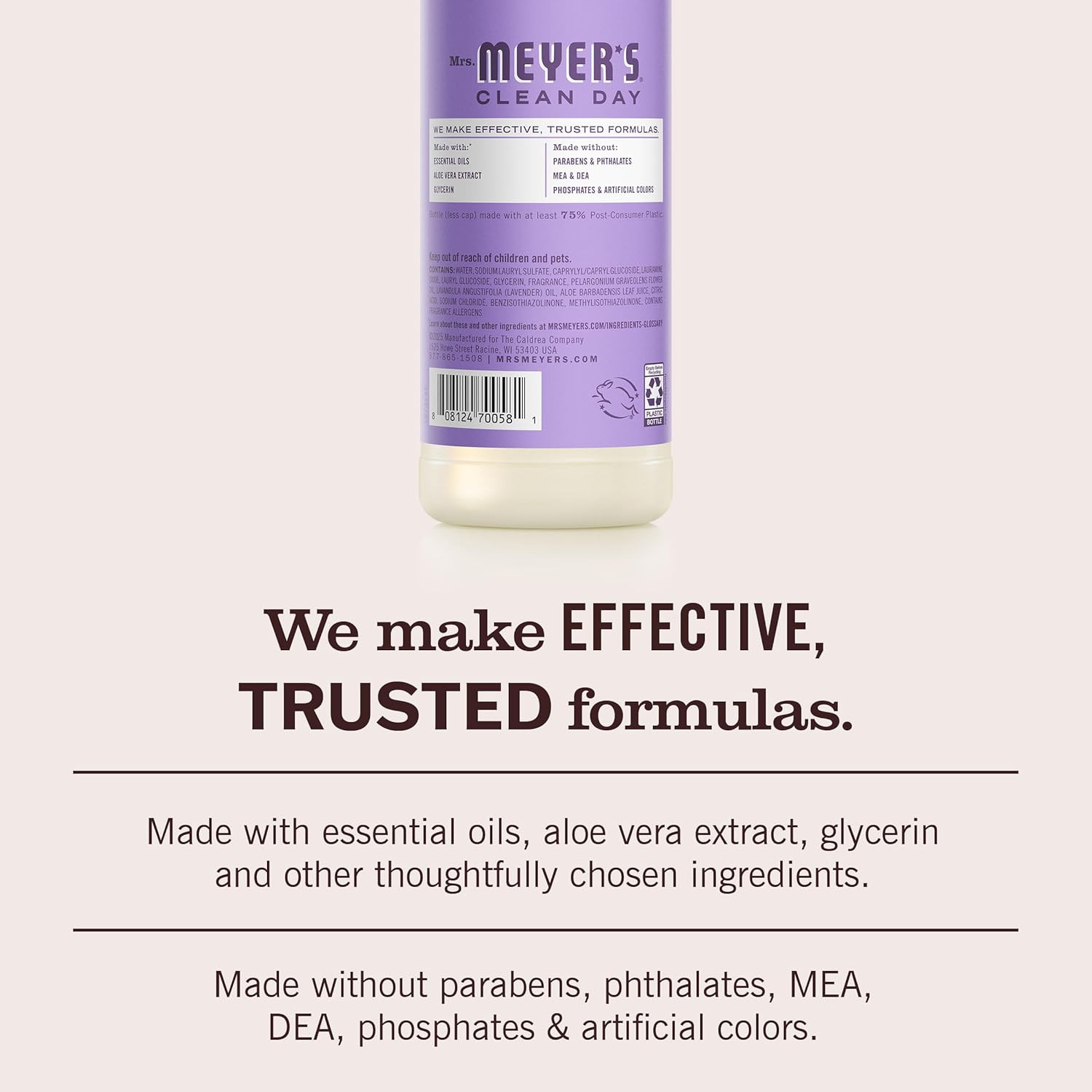 Mrs Meyers Liquid Dish Soap Lilac Scent Spring Floral 16 oz 3-Pack Bundle