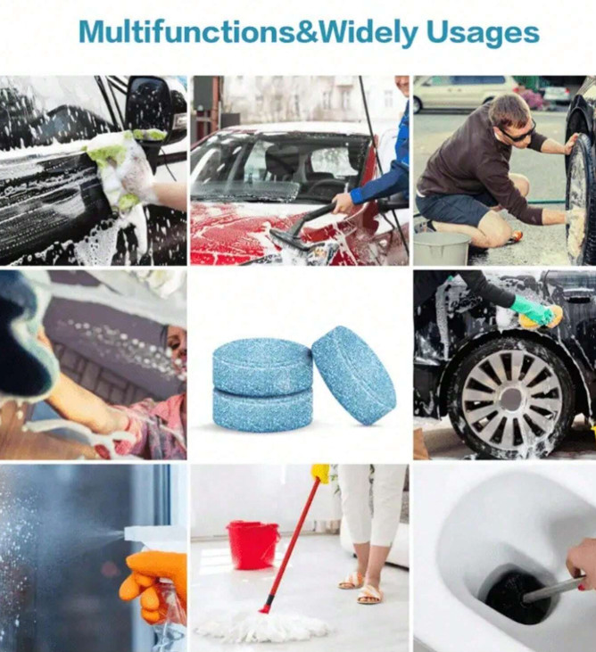 20-Pack Concentrated Windshield Washer Fluid Tablets – Car Cleaning Solution NEW