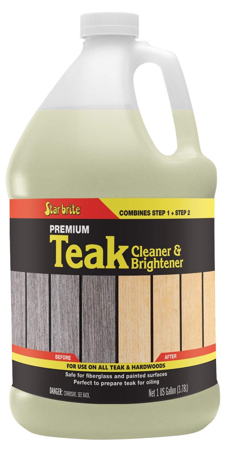 Teak Cleaner & Brightener for Weathered Wood – 128 OZ, Restore & Revitalize Fini
