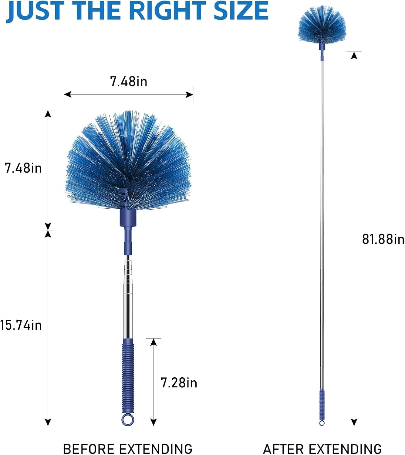 Cobweb Duster with Extension Pole, Retractable Dusters for Cobweb Cleaning 81…