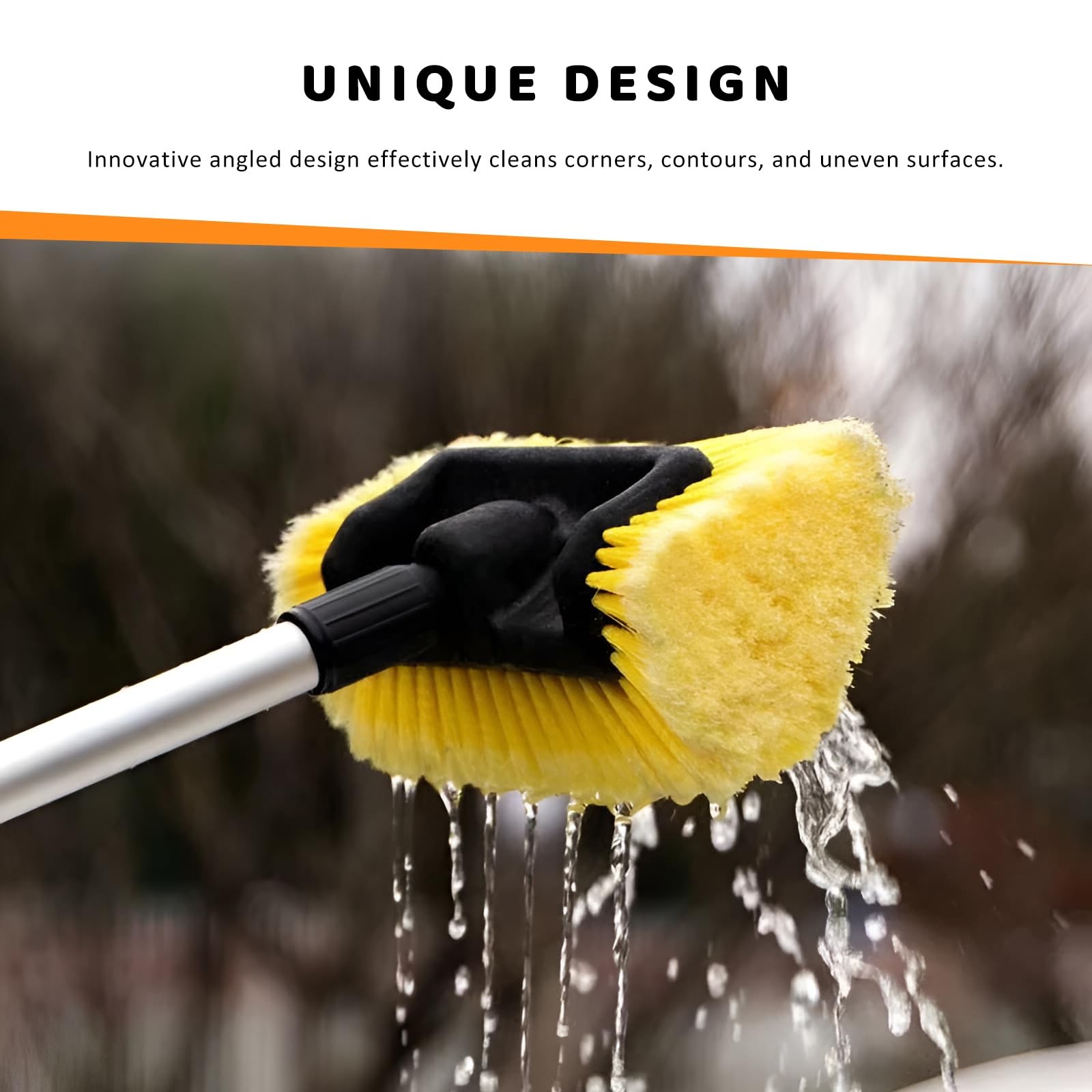 Car Wash Brush Head Scrub Brush Attachment for Long Handle Extension Pole