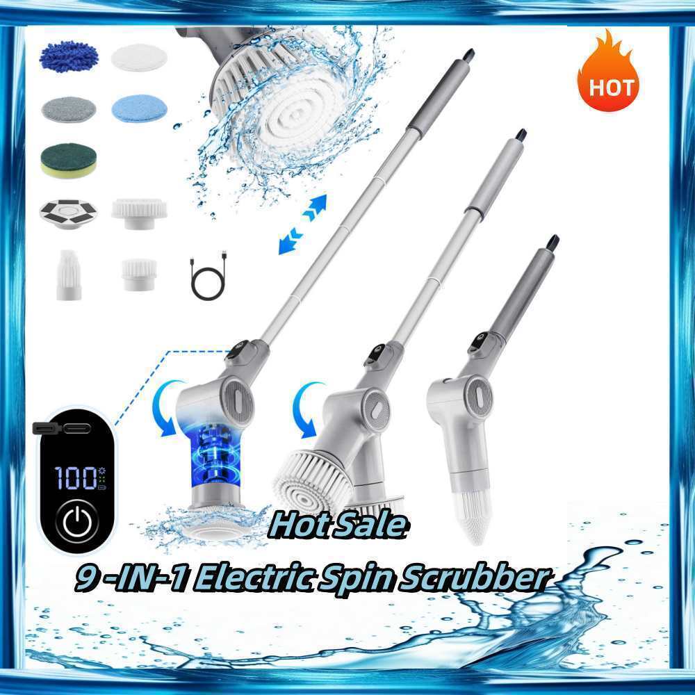 Electric Spin Scrubber, 2025 New Full-Body IPX7 Waterproof -3 Speeds 8 Heads