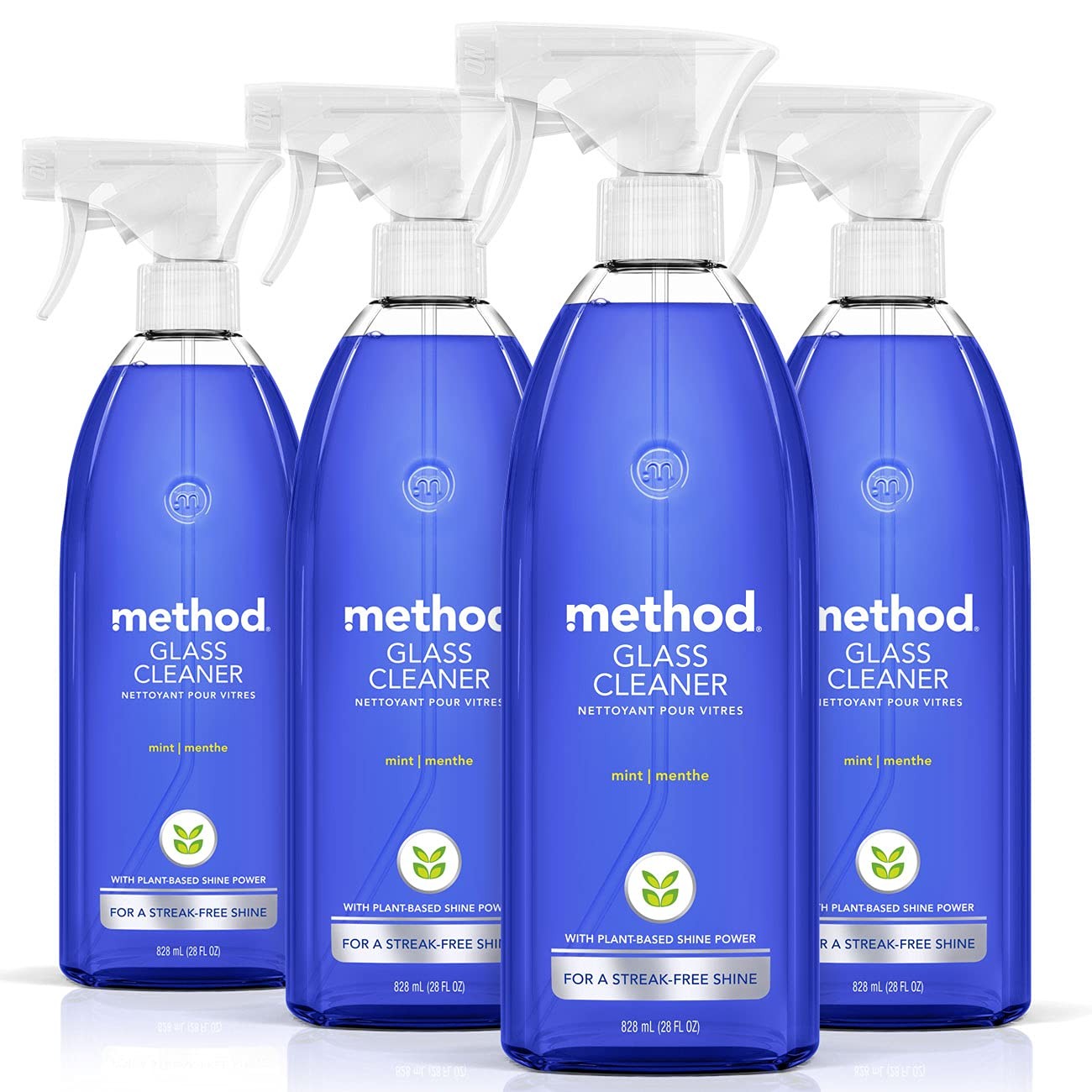 Method Glass Cleaner + Surface Cleaner, Mint, 28 Ounce, 4 Pack, Packaging May