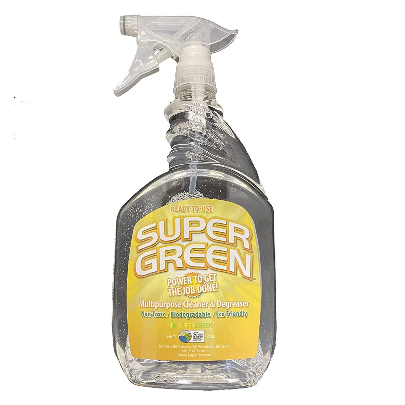 SuperGreen All-Purpose Cleaner | Scent Free | 32 Ounce 32 Fl Oz (Pack of 1)