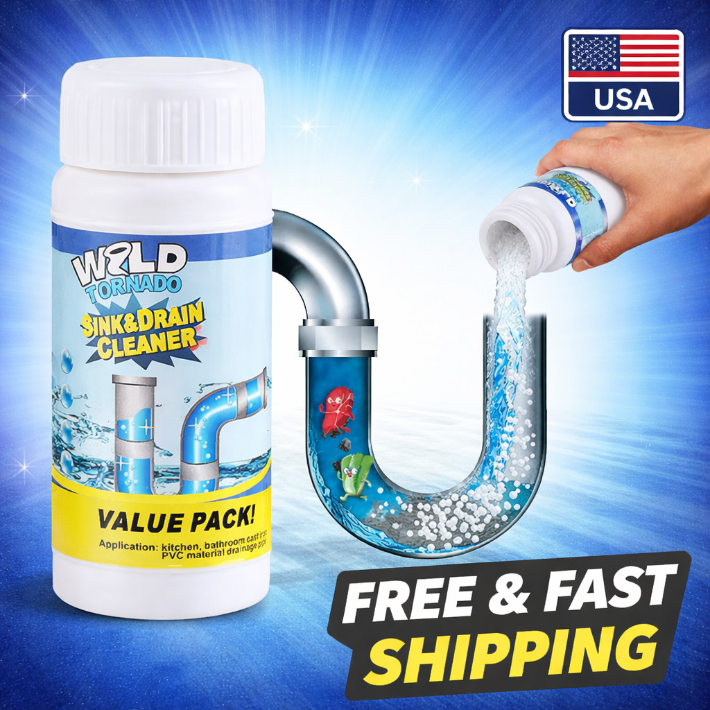 3x Fast Drain RemoverHot Sink Pipe Dredge Bomb Toilet- Quick Foaming Cleaner