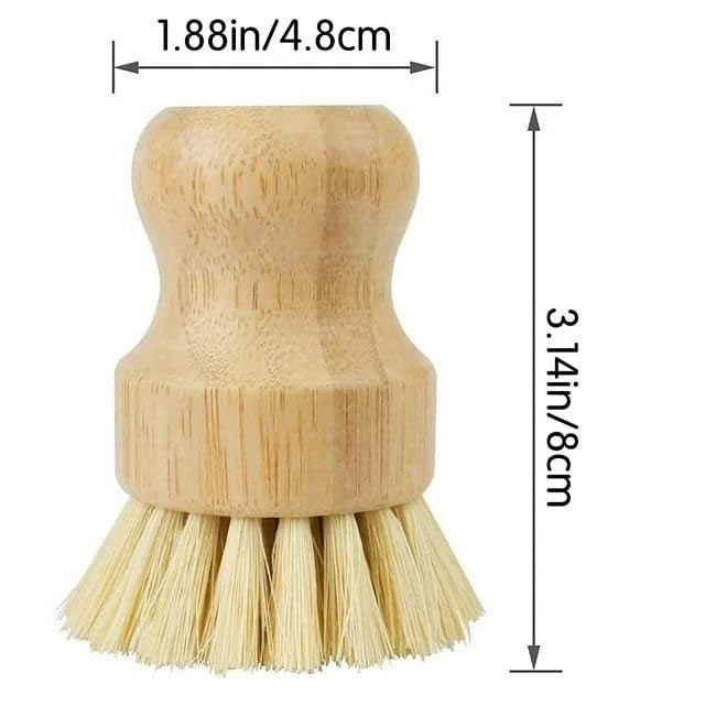 1 Pcs Palm Wooden Dish Scrubber Brush,Dish Brush Set, Dish Brushes, Durable W…