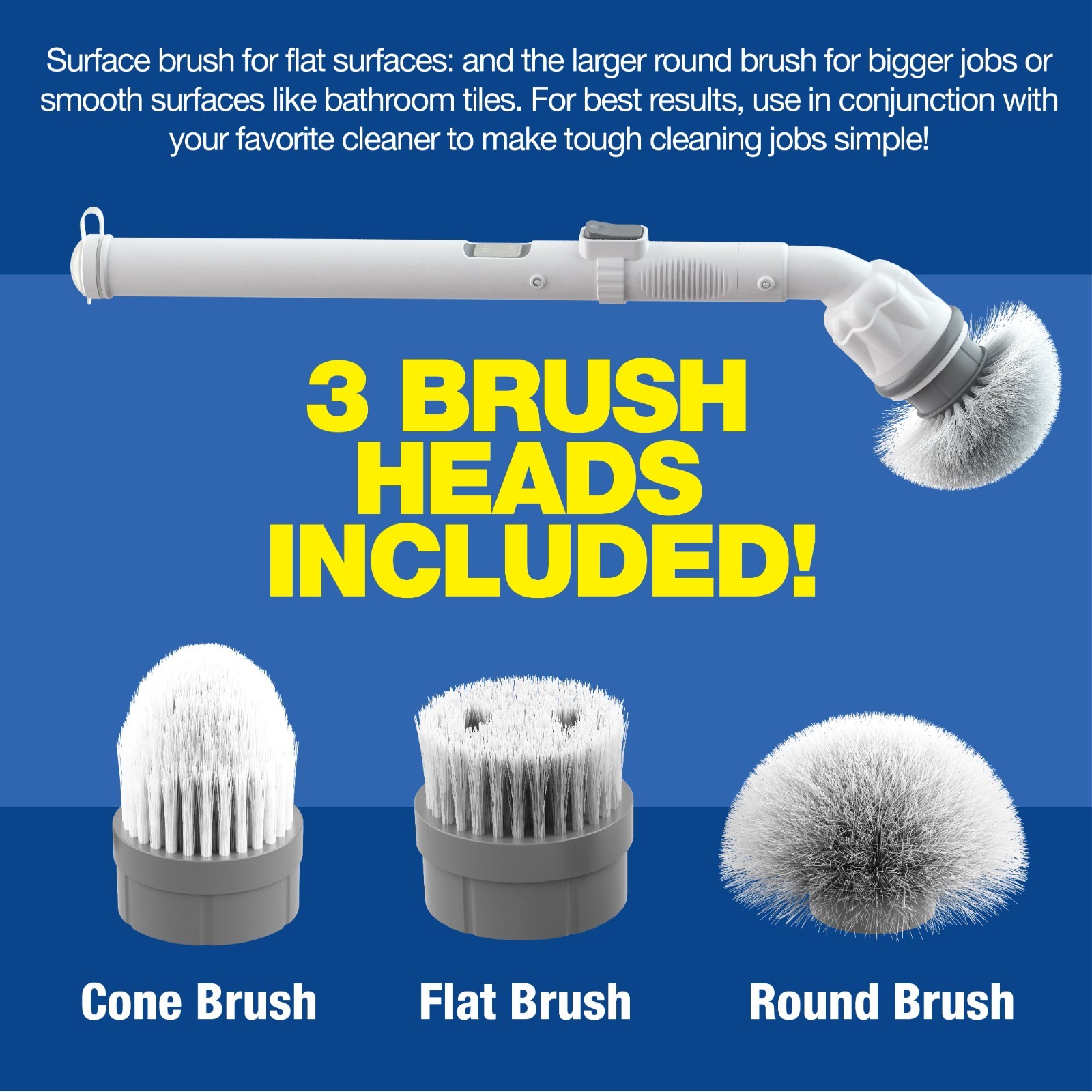 Homitt Electric Scrubber Cordless Spin Brush Floor Shower Cleaner- FREE SHIP