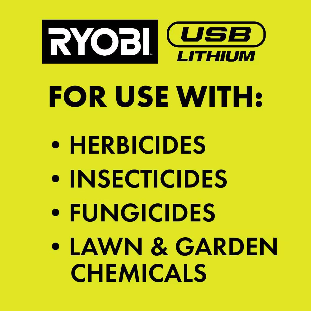 USB Lithium Cordless Compact Sprayer with 2.0 Ah Battery and Charging Cable