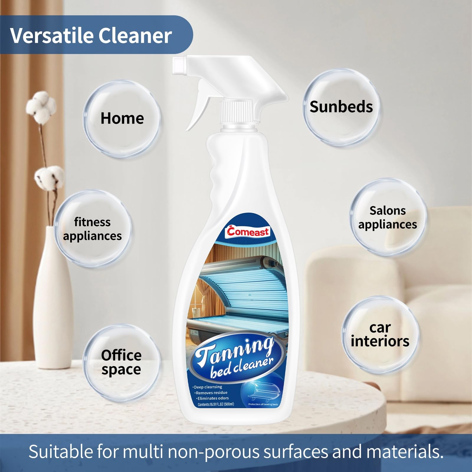 Tanning Bed Cleaner for Indoor Tanning Beds, Plastic Solution Spray Cleaner, …