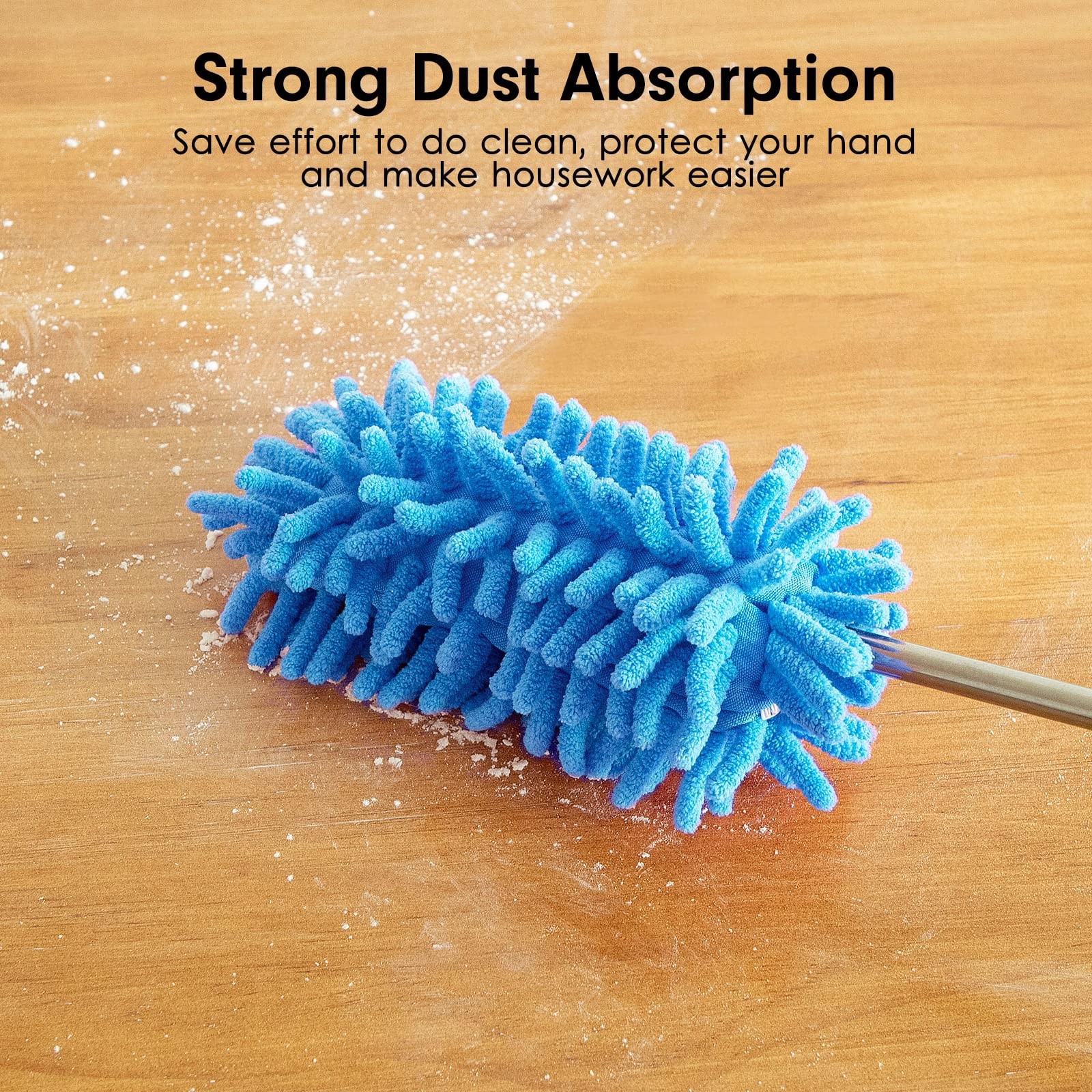 Microfiber Duster for Cleaning, Hand Washable Dusters with 2pcs Replaceable M…