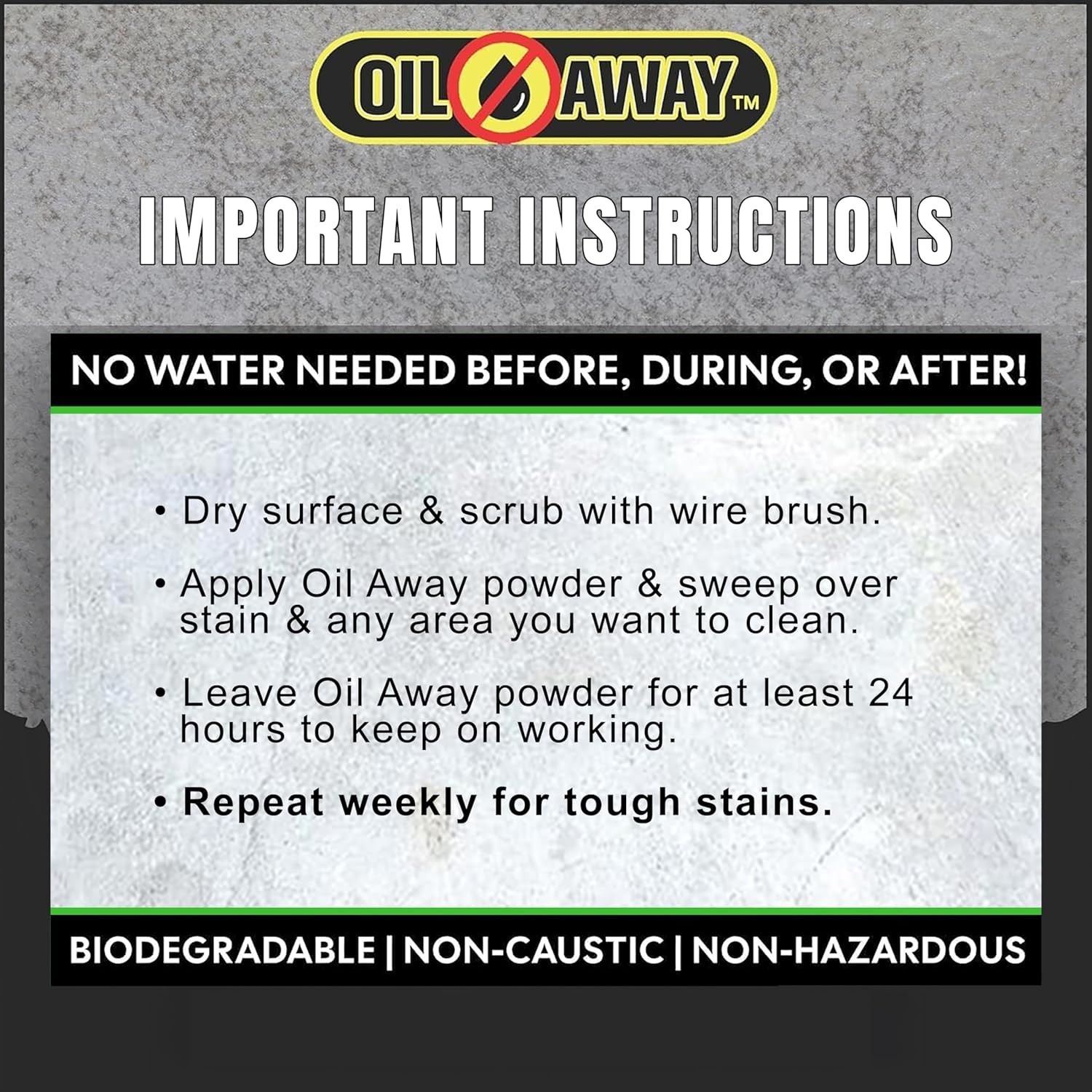Oil Stain Fighter 10oz Driveway Size | for Embedded, Dry Oil Stains | No Rins…