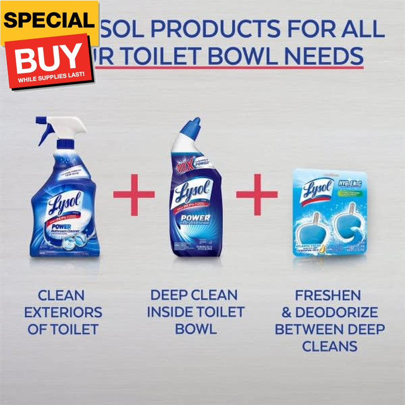 Automatic In-The-Bowl Toilet Cleaner, Cleans and Freshens Toilet Bowl, Atlantic
