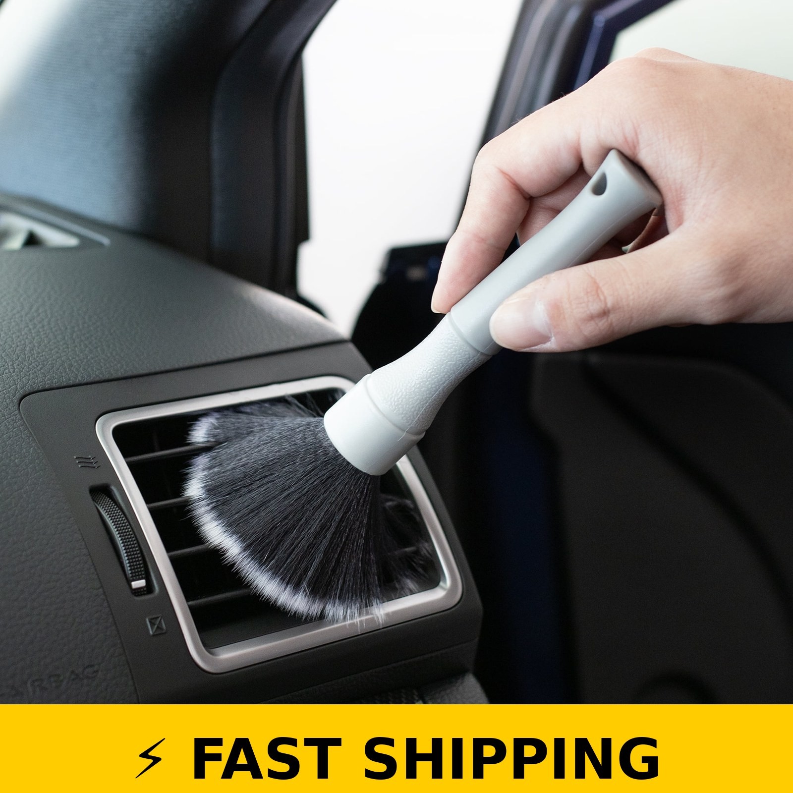 Auto Drive 2-Piece Car Detailing Brush Set