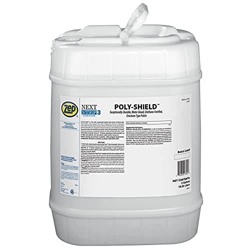 Zep Poly-Shield Floor Polish – 5 Gallon (1 Unit) 133935 – Durable, Water Based,